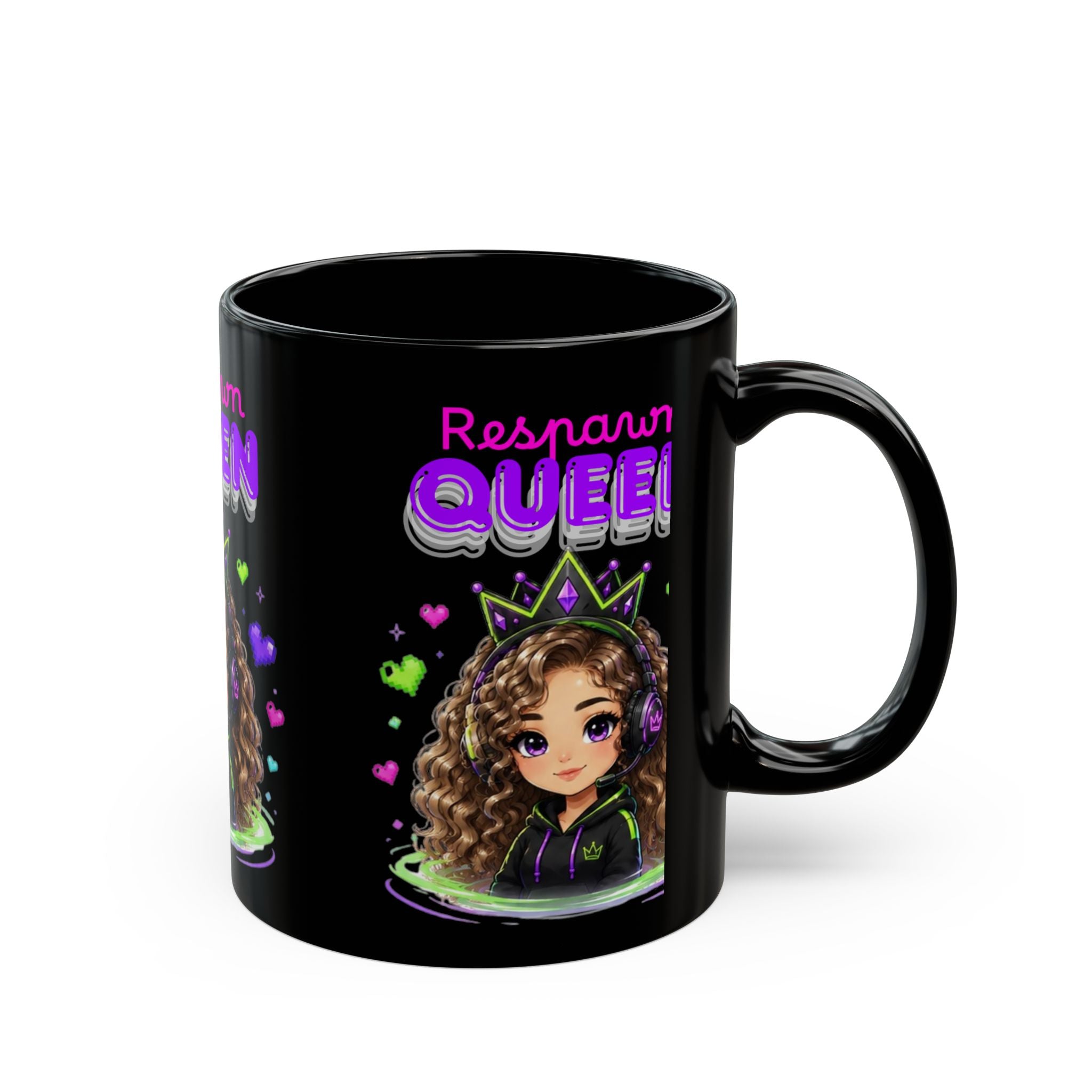 Chibi Queen Poppy Black Mug