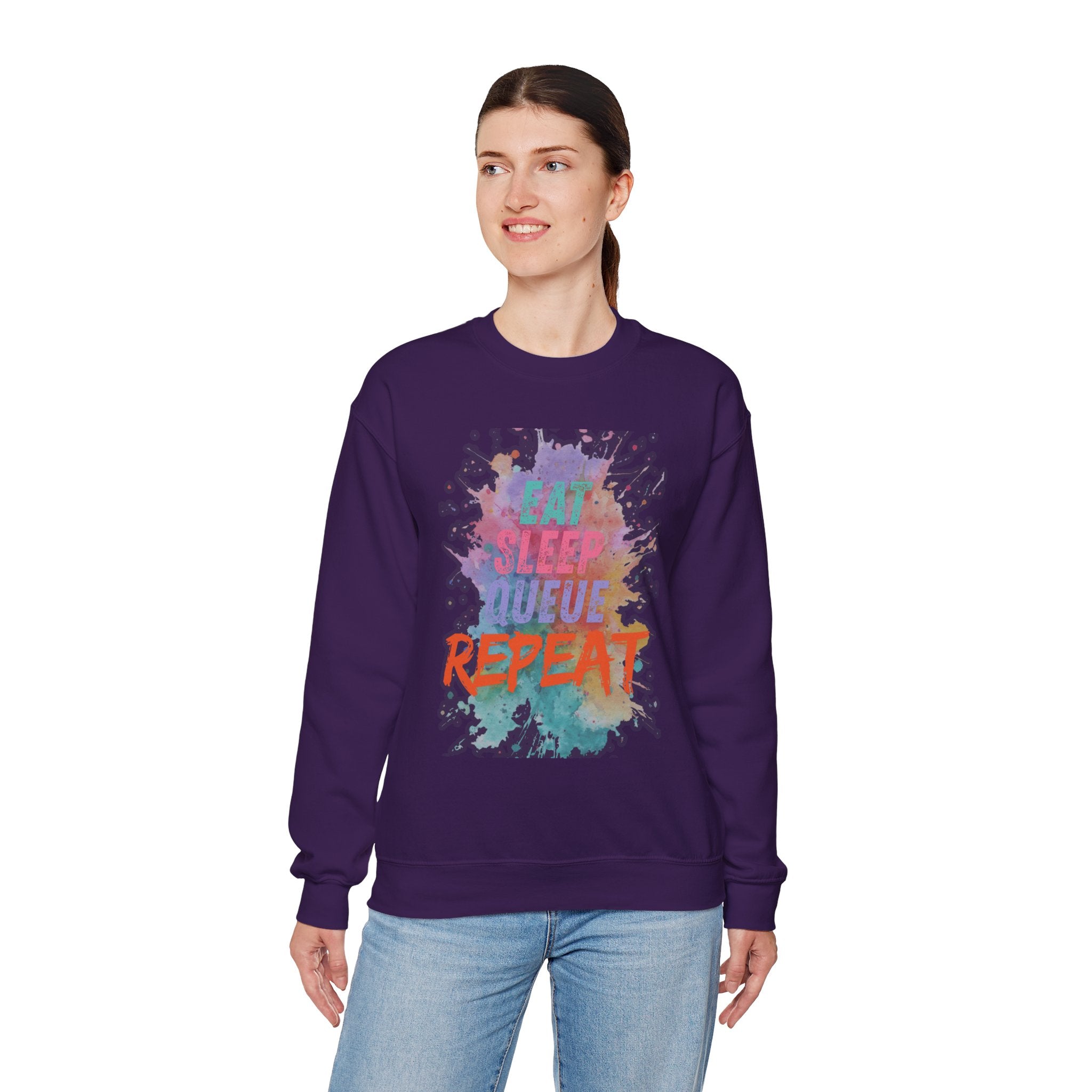 Eat Sleep Queue... Sweatshirt