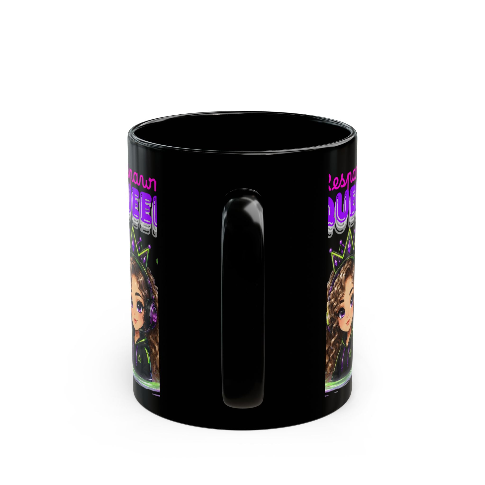 Chibi Queen Poppy Black Mug