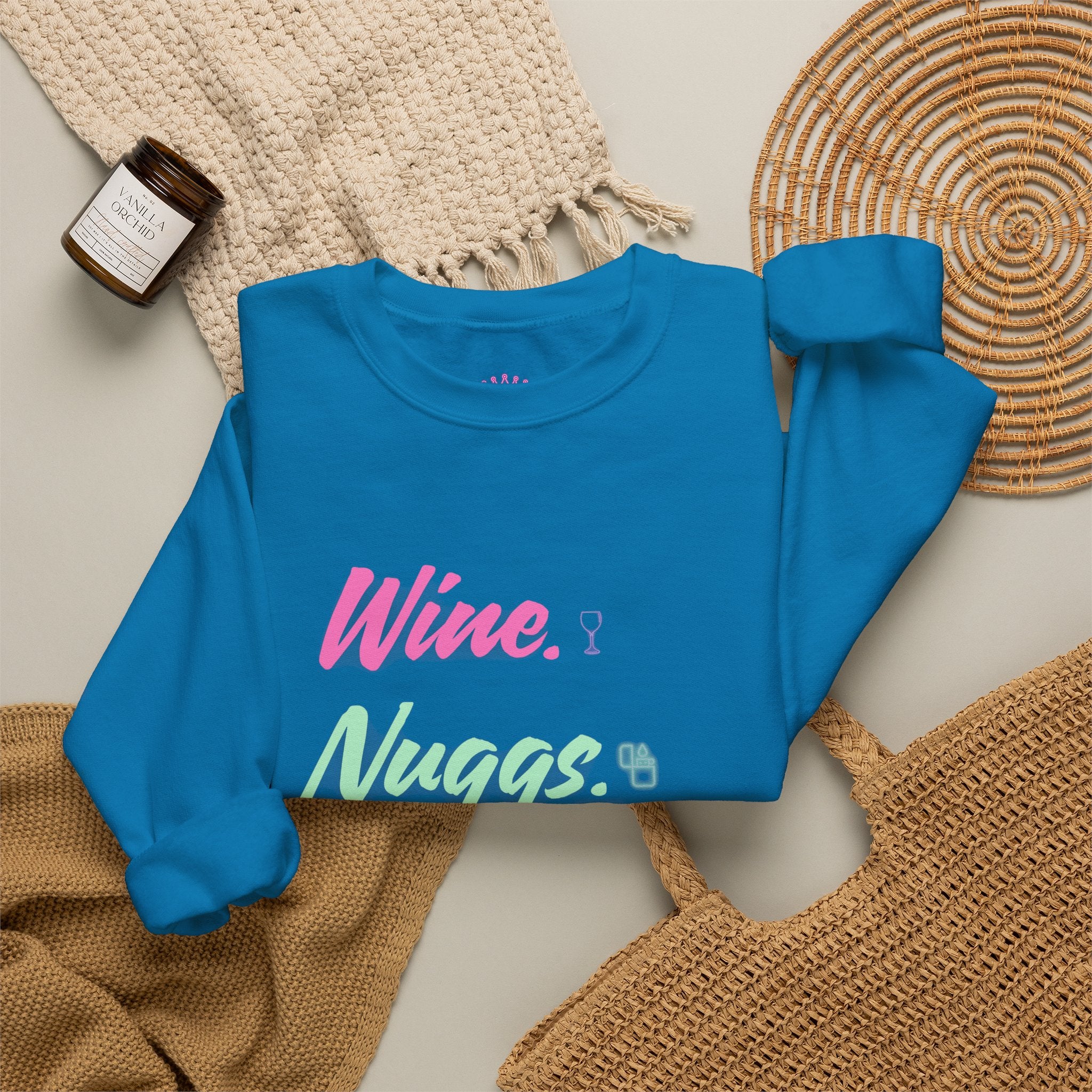 “Wine, Nuggs, XP, Repeat” Crewneck Sweatshirt