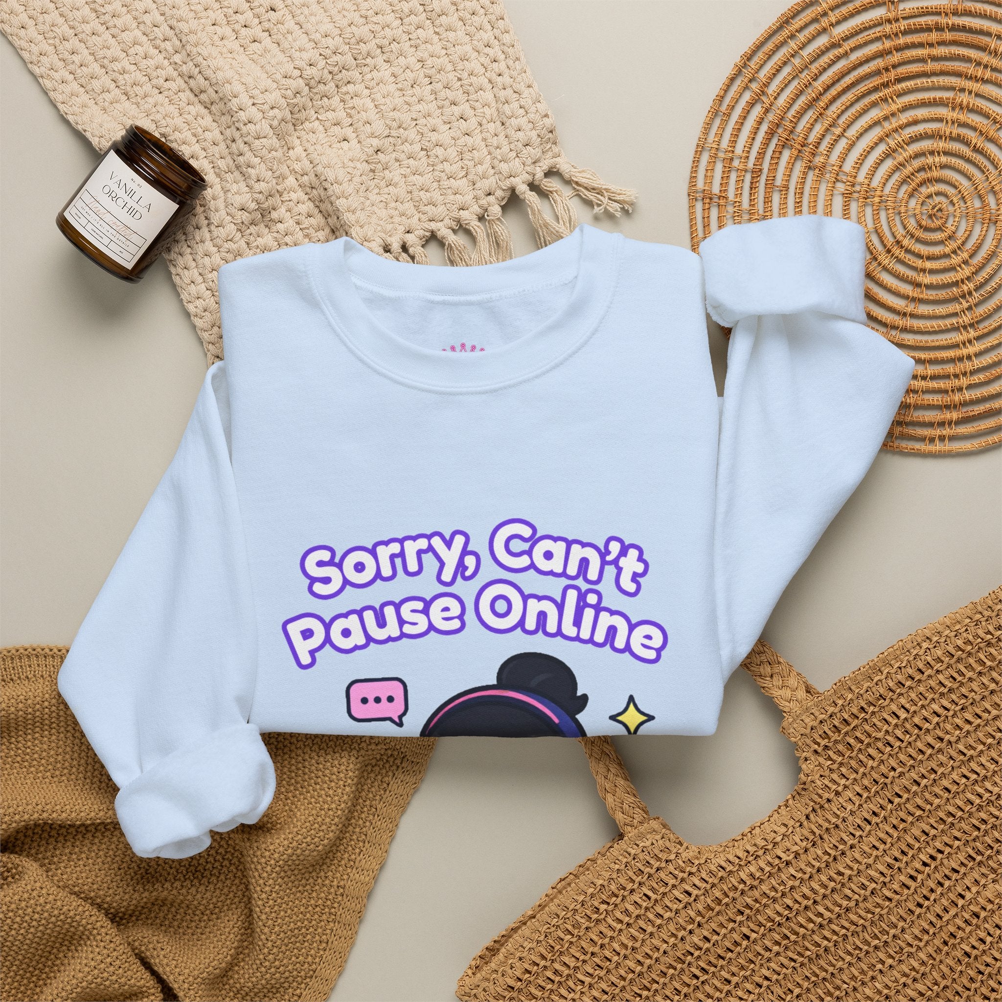 Sorry Can’t Pause Cozy Sweatshirt