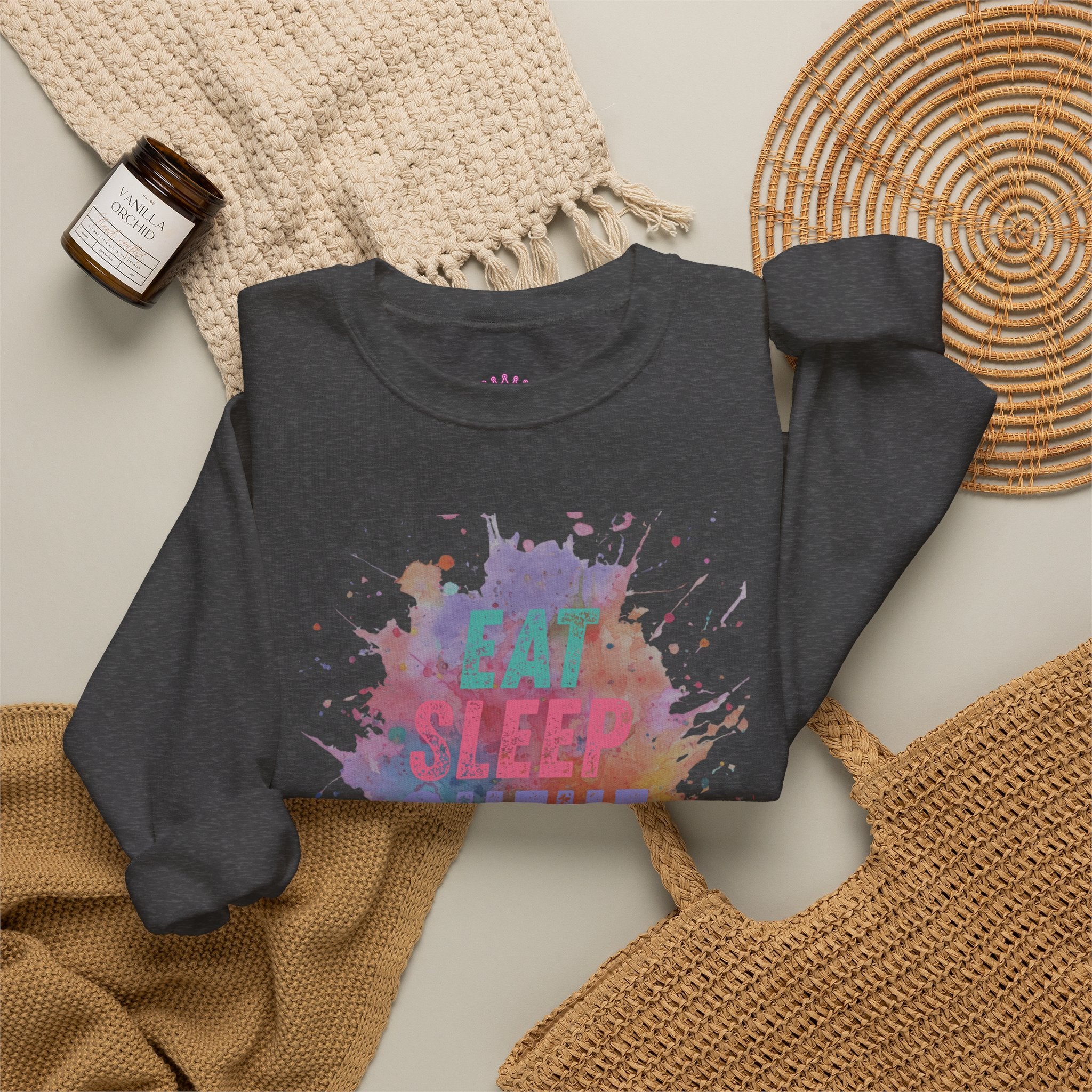 Eat Sleep Queue Repeat Crewneck Sweatshirt