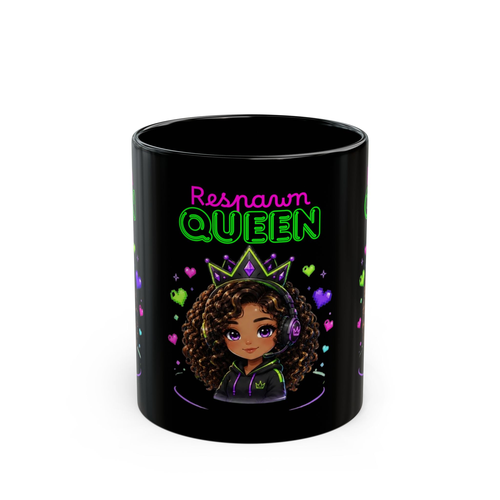 Chibi Queen Phoenix Black Mug
