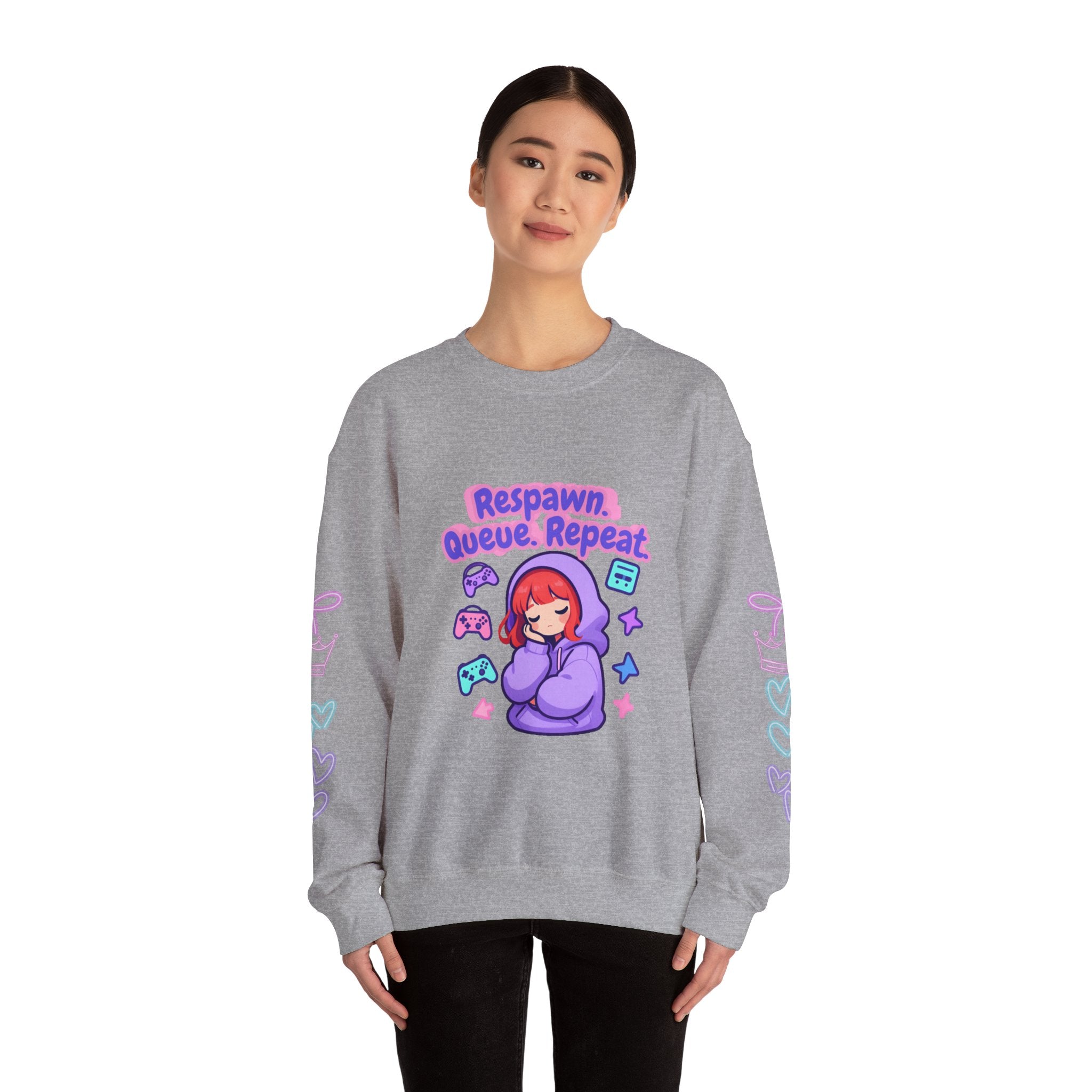 Respawn, Queue, Repeat Cozy Sweatshirt