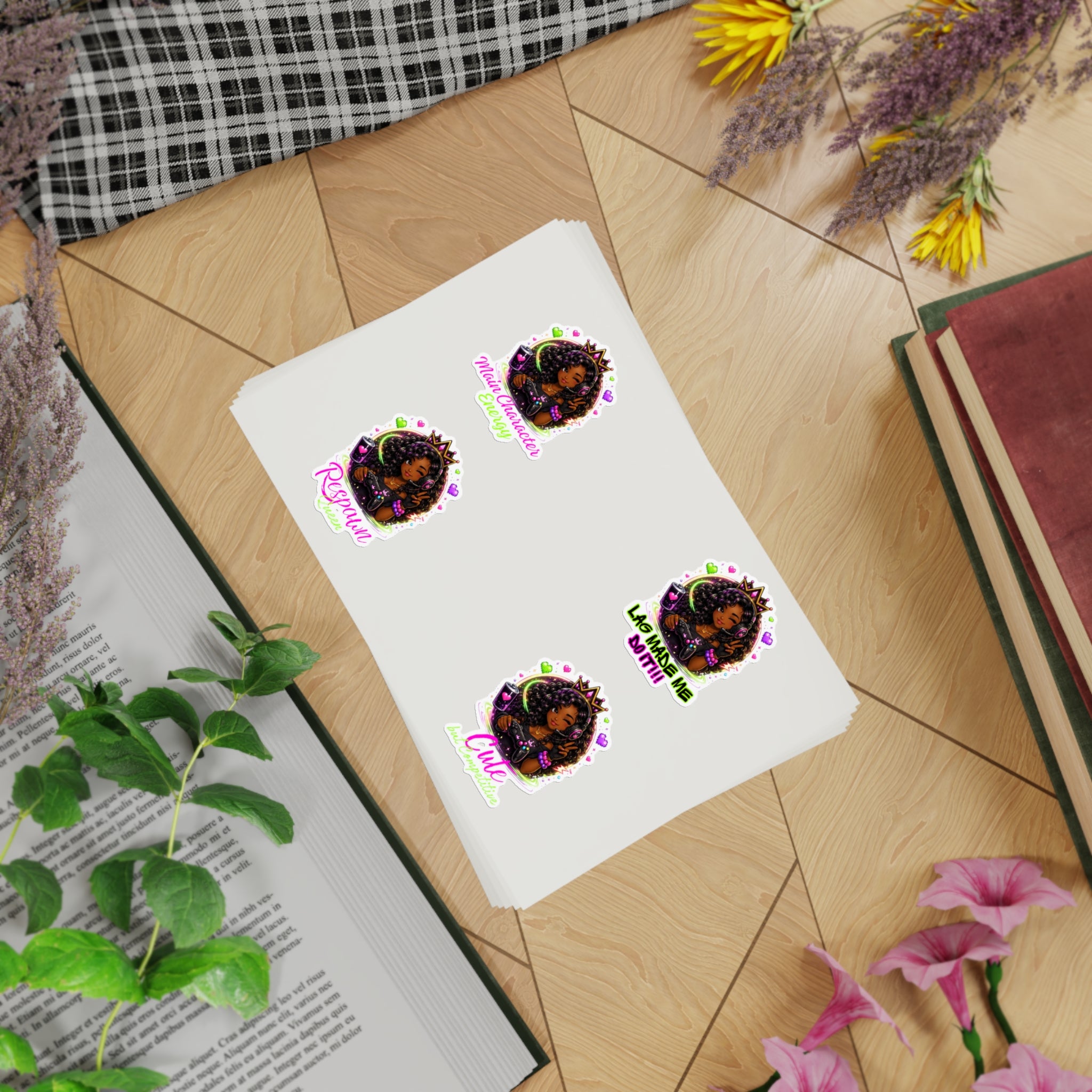 Gamer Luna Sticker Sheet Bundle, 5pcs