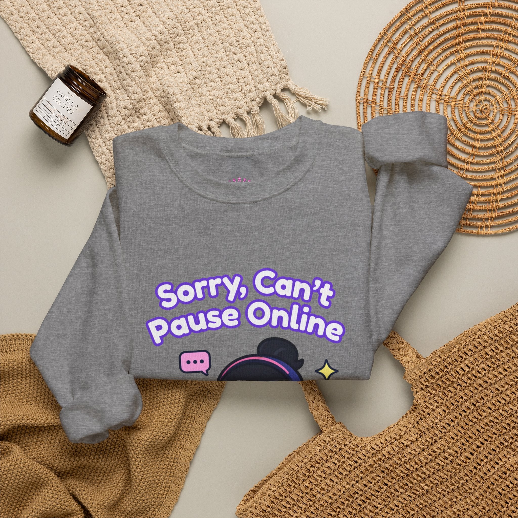 Sorry Can’t Pause Cozy Sweatshirt