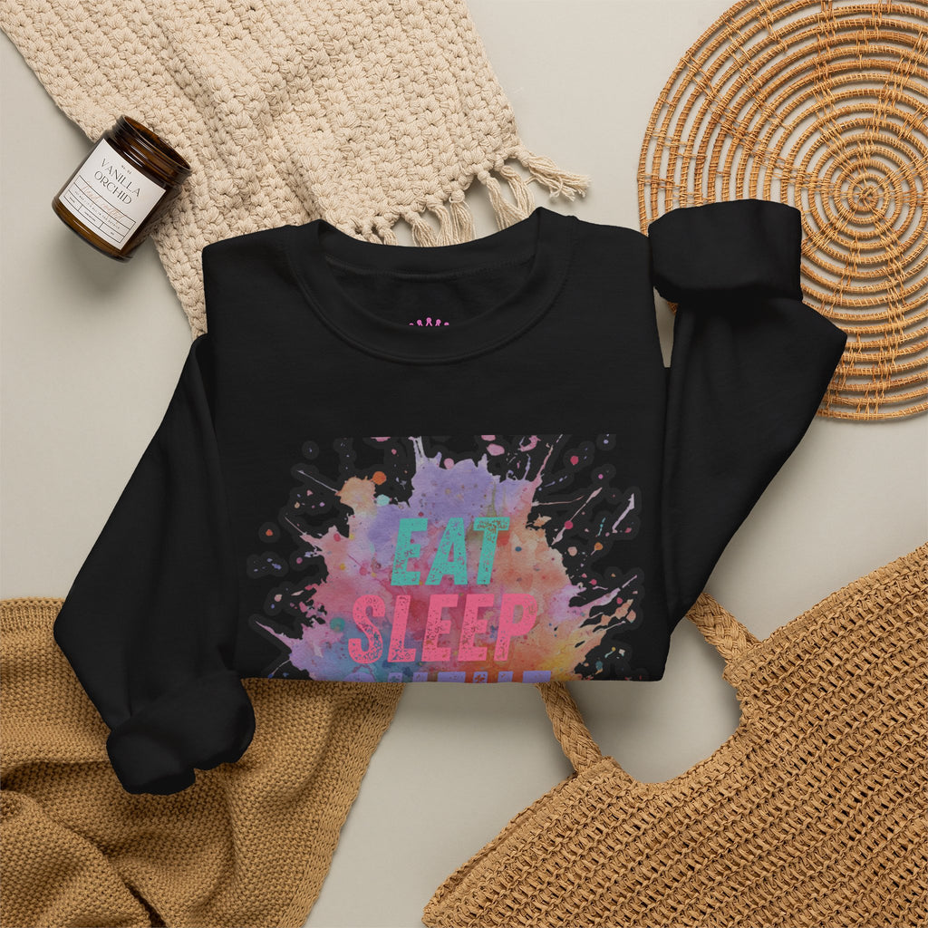 Eat Sleep Queue Repeat Crewneck Sweatshirt