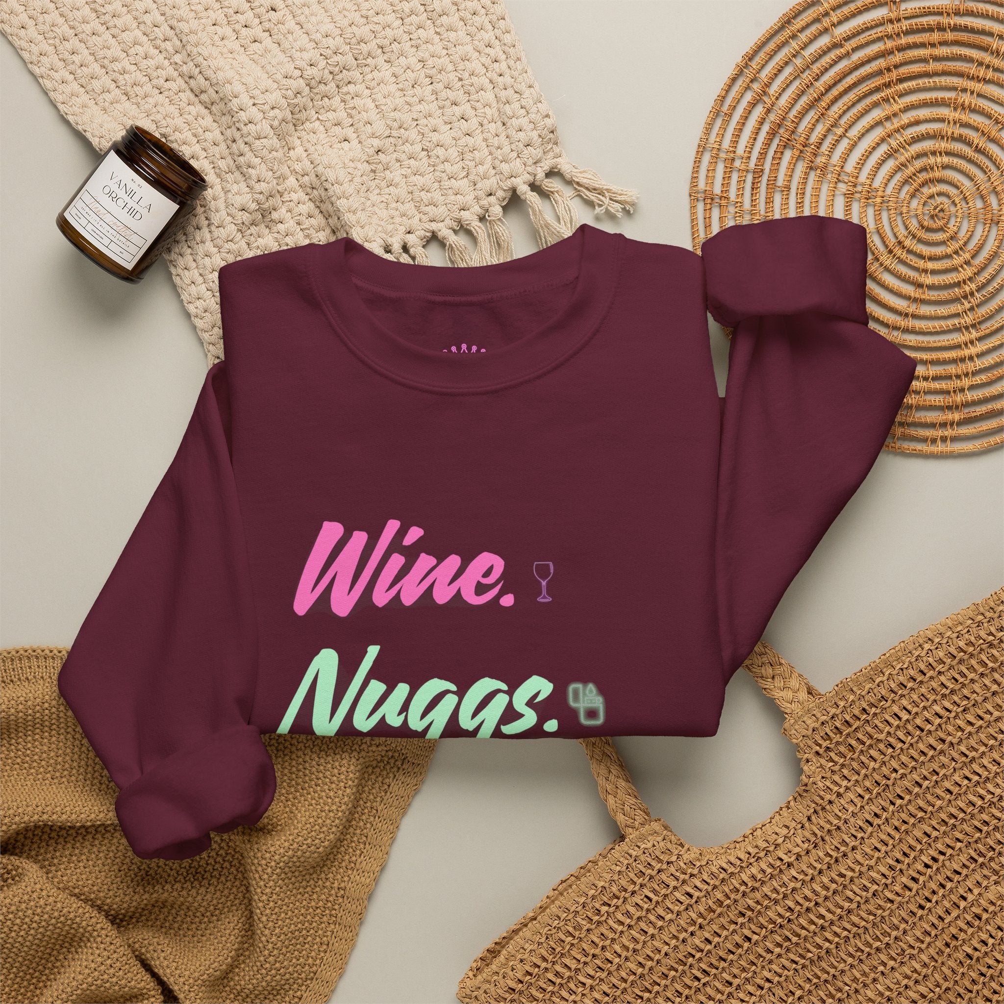 “Wine, Nuggs, XP, Repeat” Crewneck Sweatshirt