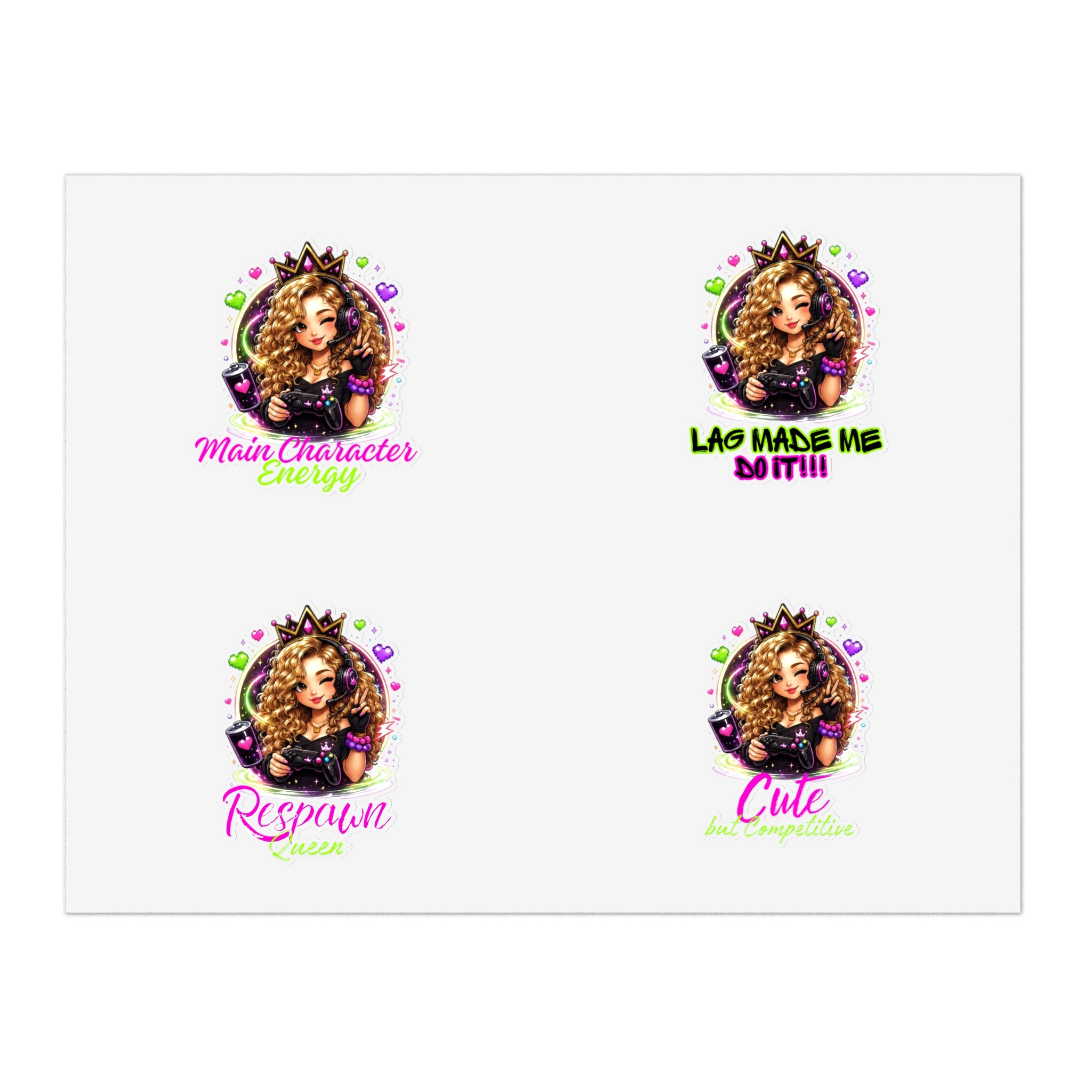 Gamer Aria Sticker Sheets