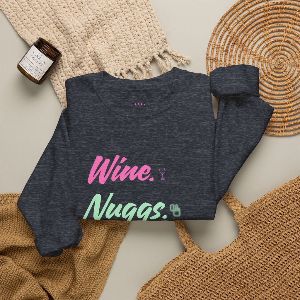 “Wine, Nuggs, XP, Repeat” Crewneck Sweatshirt
