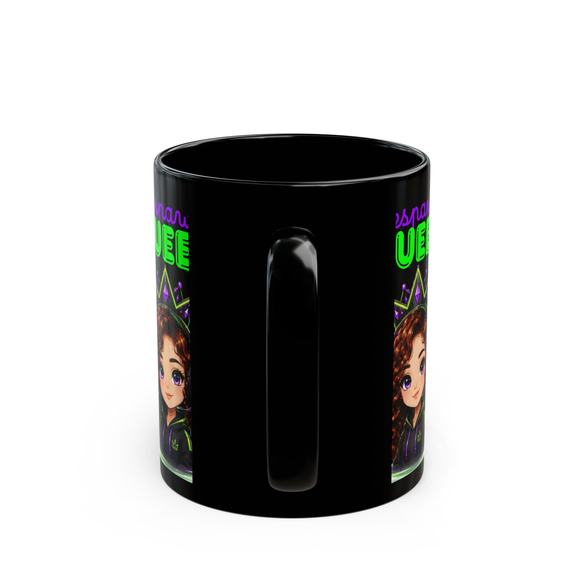 Chibi Queen Junie Black Mug