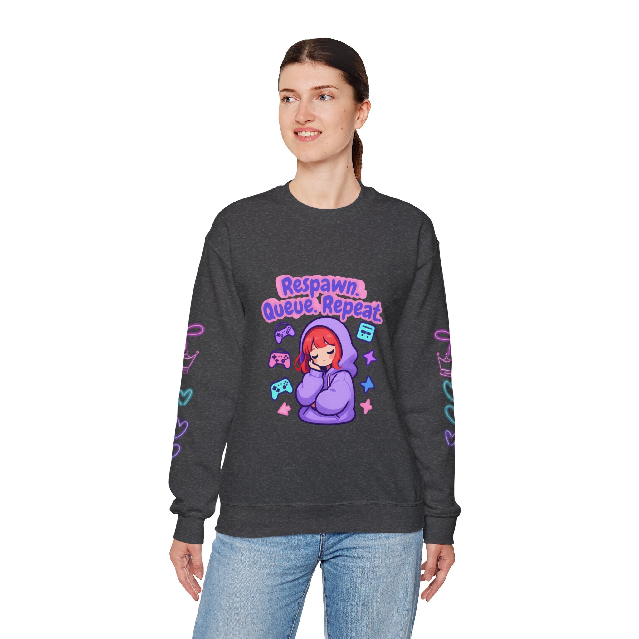 Respawn, Queue, Repeat Cozy Sweatshirt