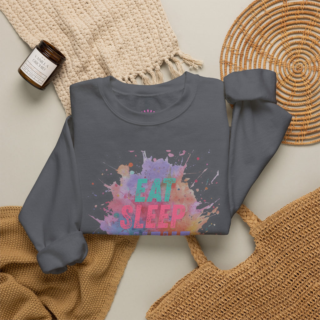 Eat Sleep Queue Repeat Crewneck Sweatshirt