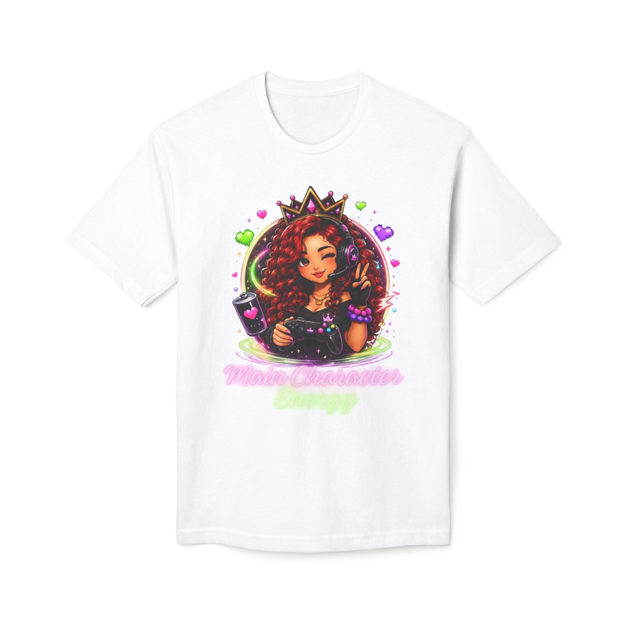 Gamer Queen T-Shirt — Afro Gamer Crown Graphic Tee