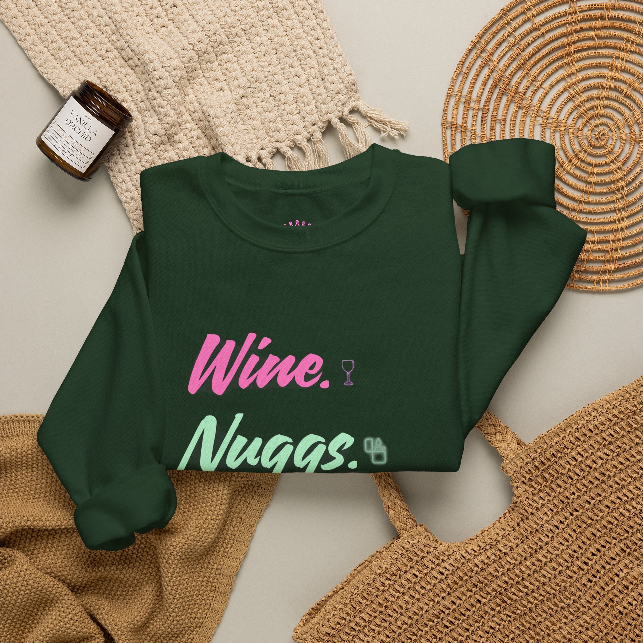 “Wine, Nuggs, XP, Repeat” Crewneck Sweatshirt