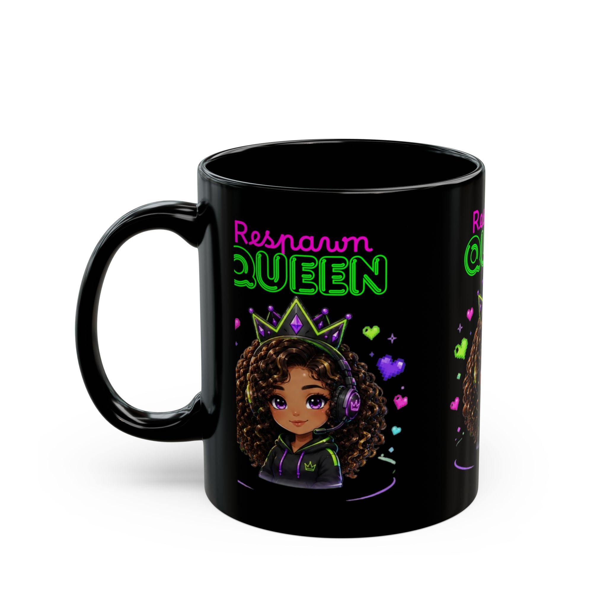 Chibi Queen Phoenix Black Mug