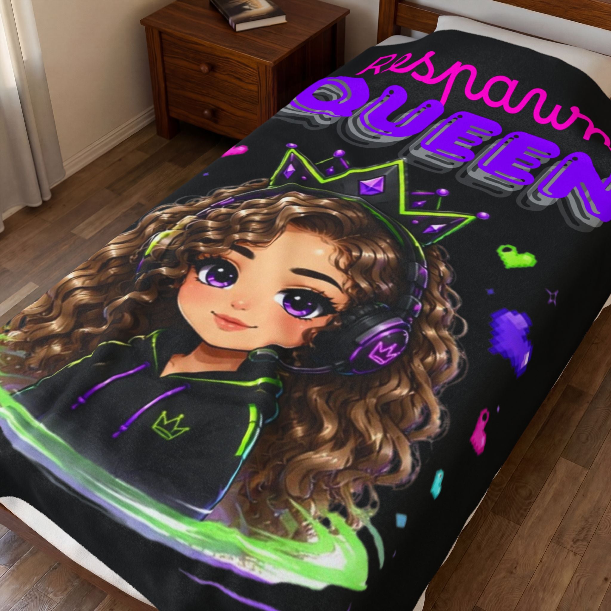 Chibi Queen Poppy Plush Blanket