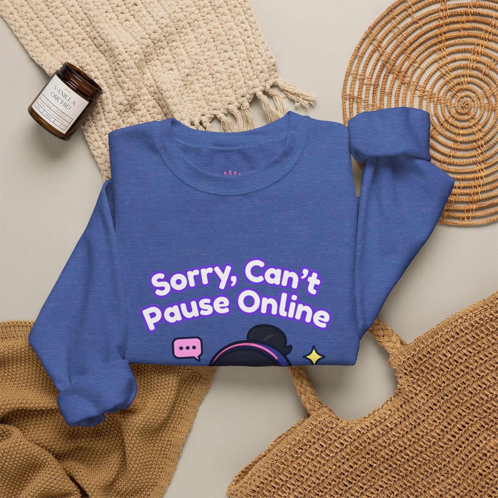 Sorry Can’t Pause Cozy Sweatshirt