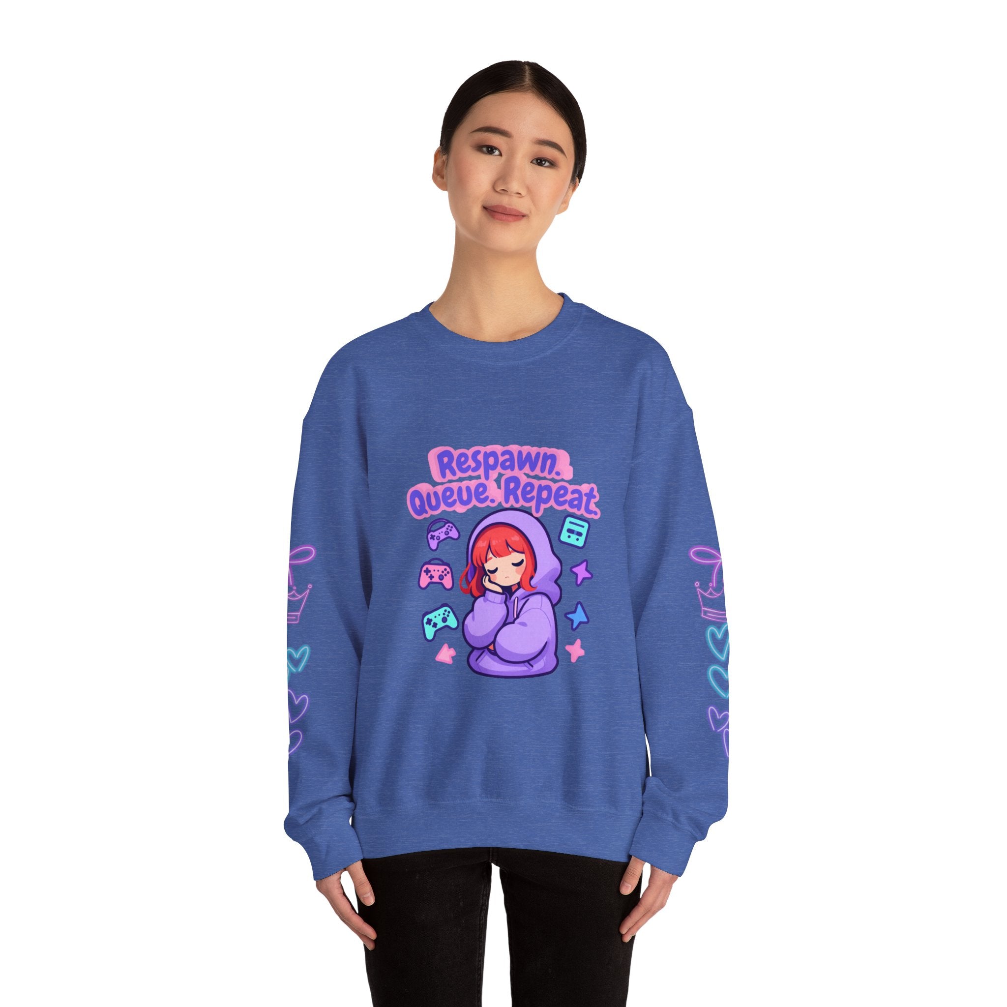 Respawn, Queue, Repeat Cozy Sweatshirt
