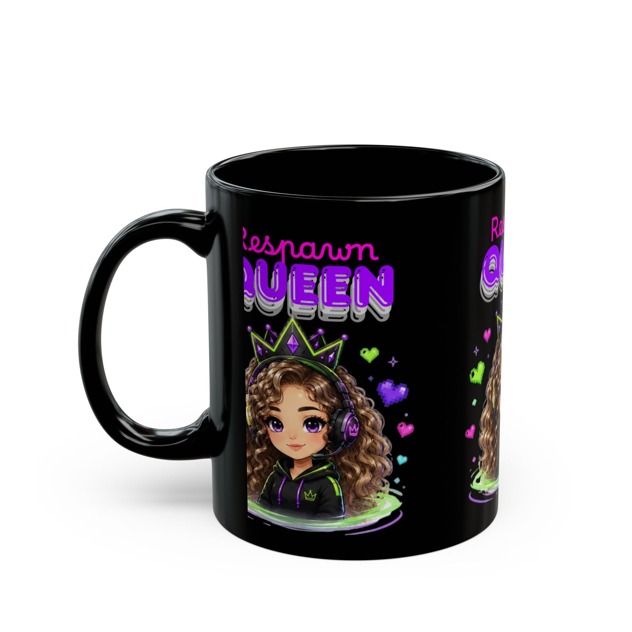 Chibi Queen Poppy Black Mug