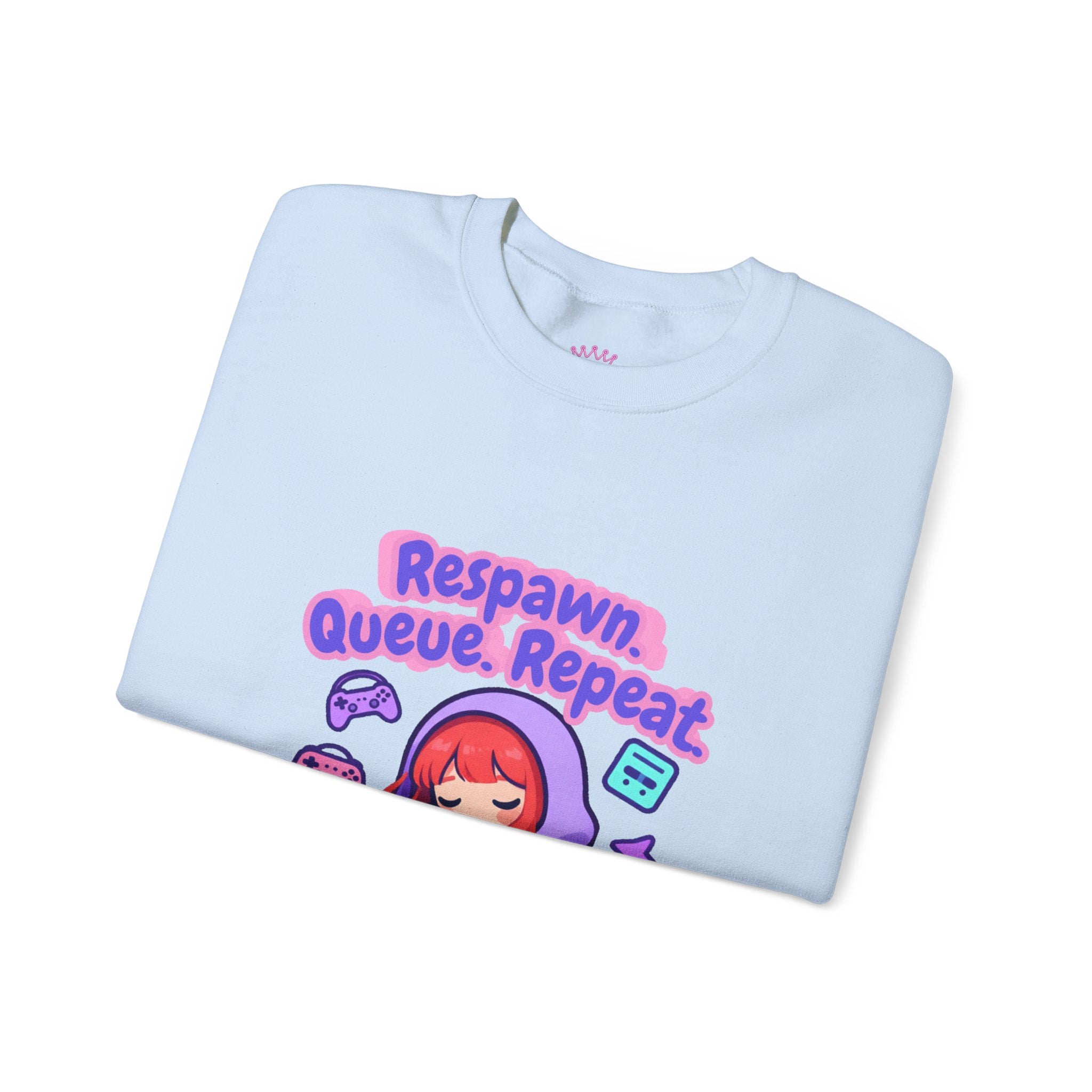 Respawn, Queue, Repeat Cozy Sweatshirt