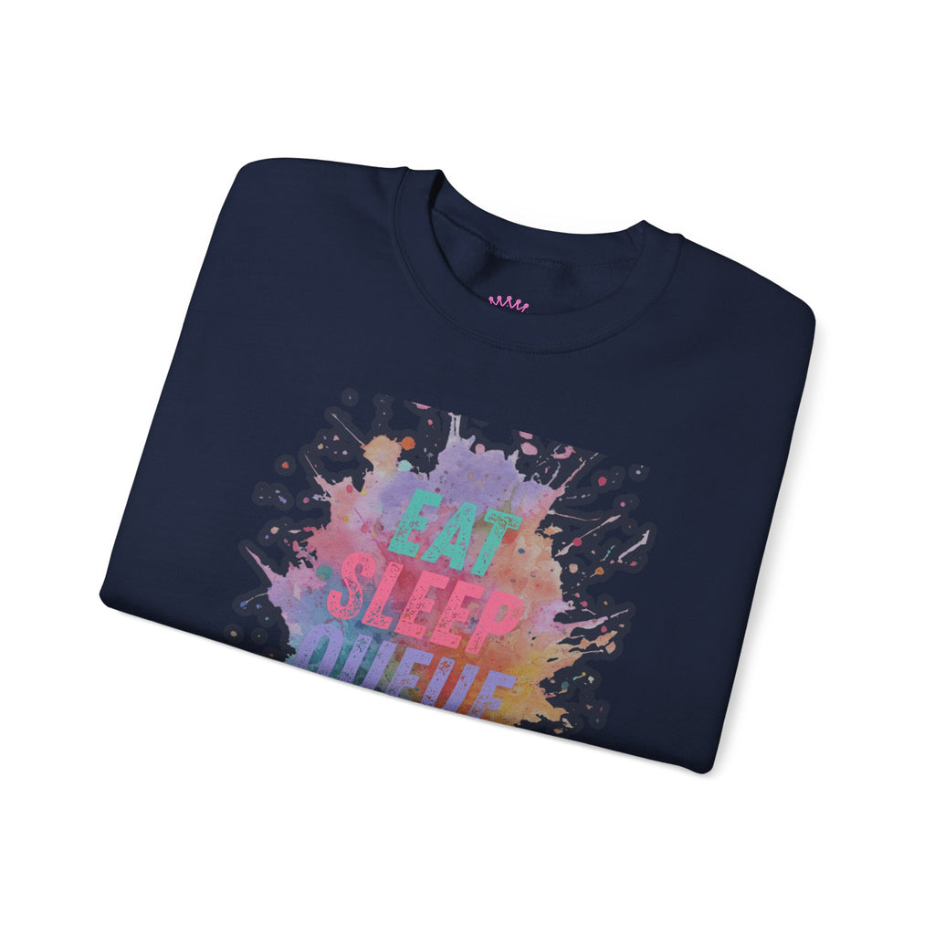 Eat Sleep Queue Repeat Crewneck Sweatshirt