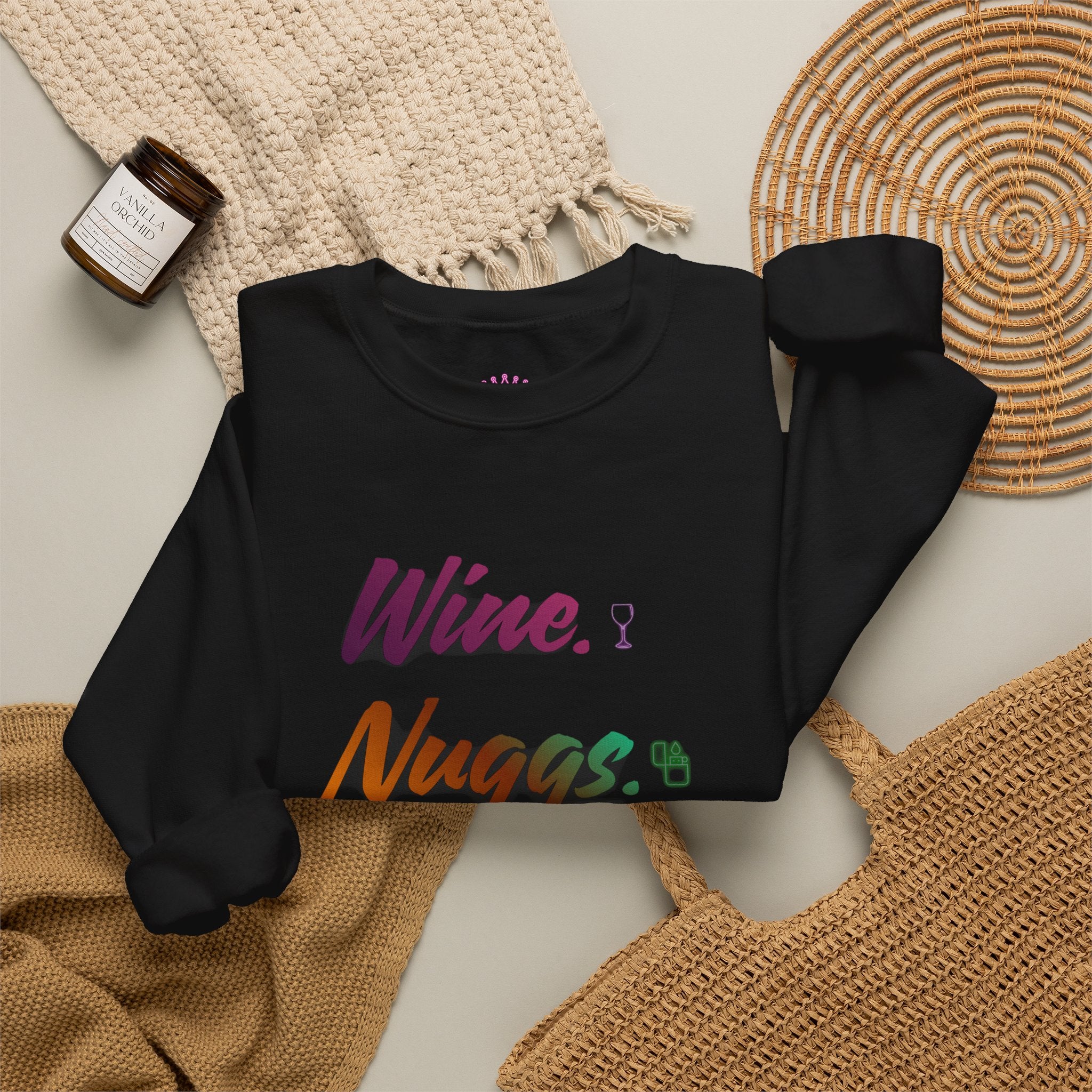 “Wine, Nuggs, XP, Repeat” Crewneck Sweatshirt
