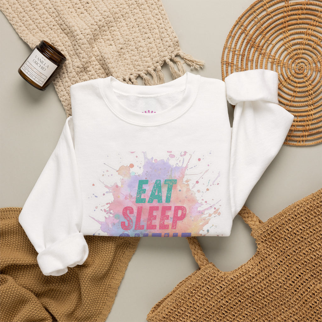Eat Sleep Queue Repeat Crewneck Sweatshirt