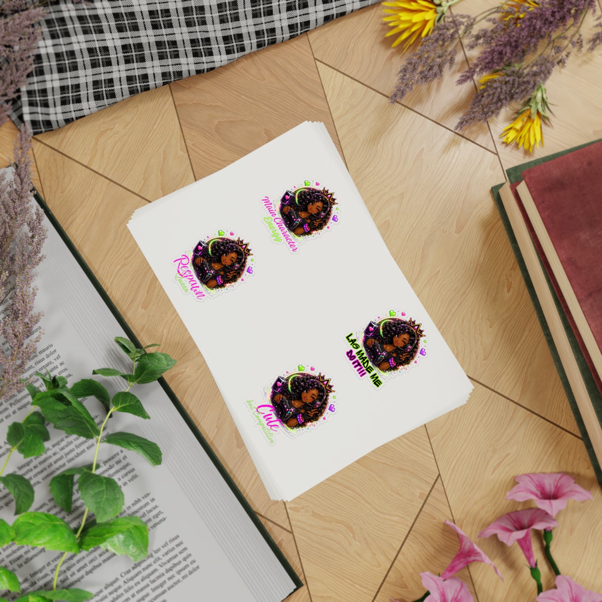 Gamer Luna Sticker Sheet Bundle, 5pcs