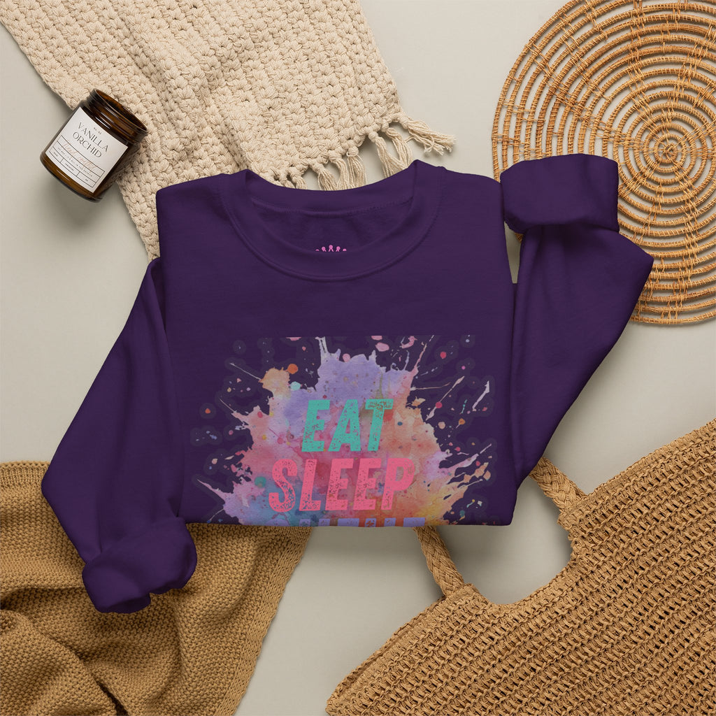 Eat Sleep Queue Repeat Crewneck Sweatshirt