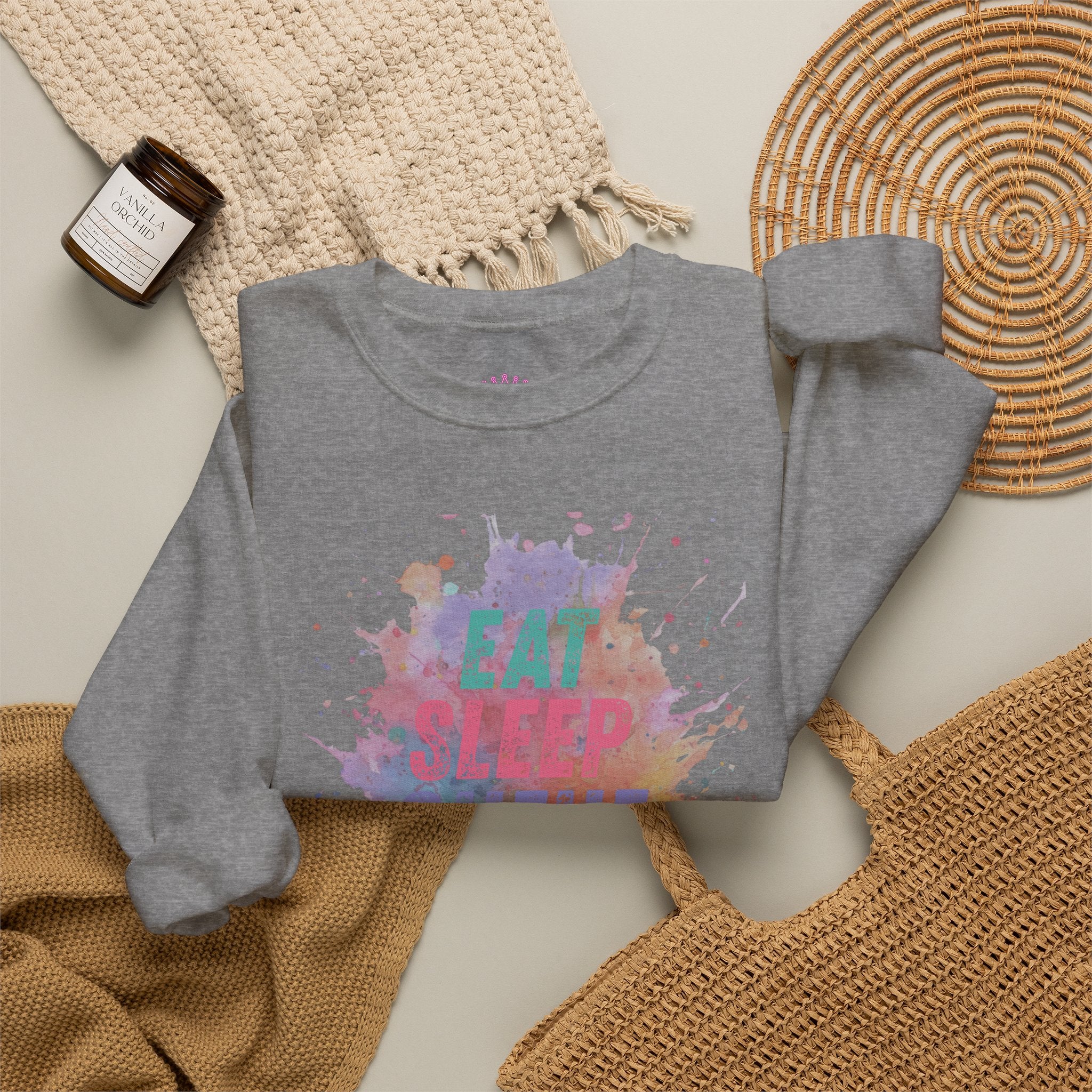 Eat Sleep Queue Repeat Crewneck Sweatshirt