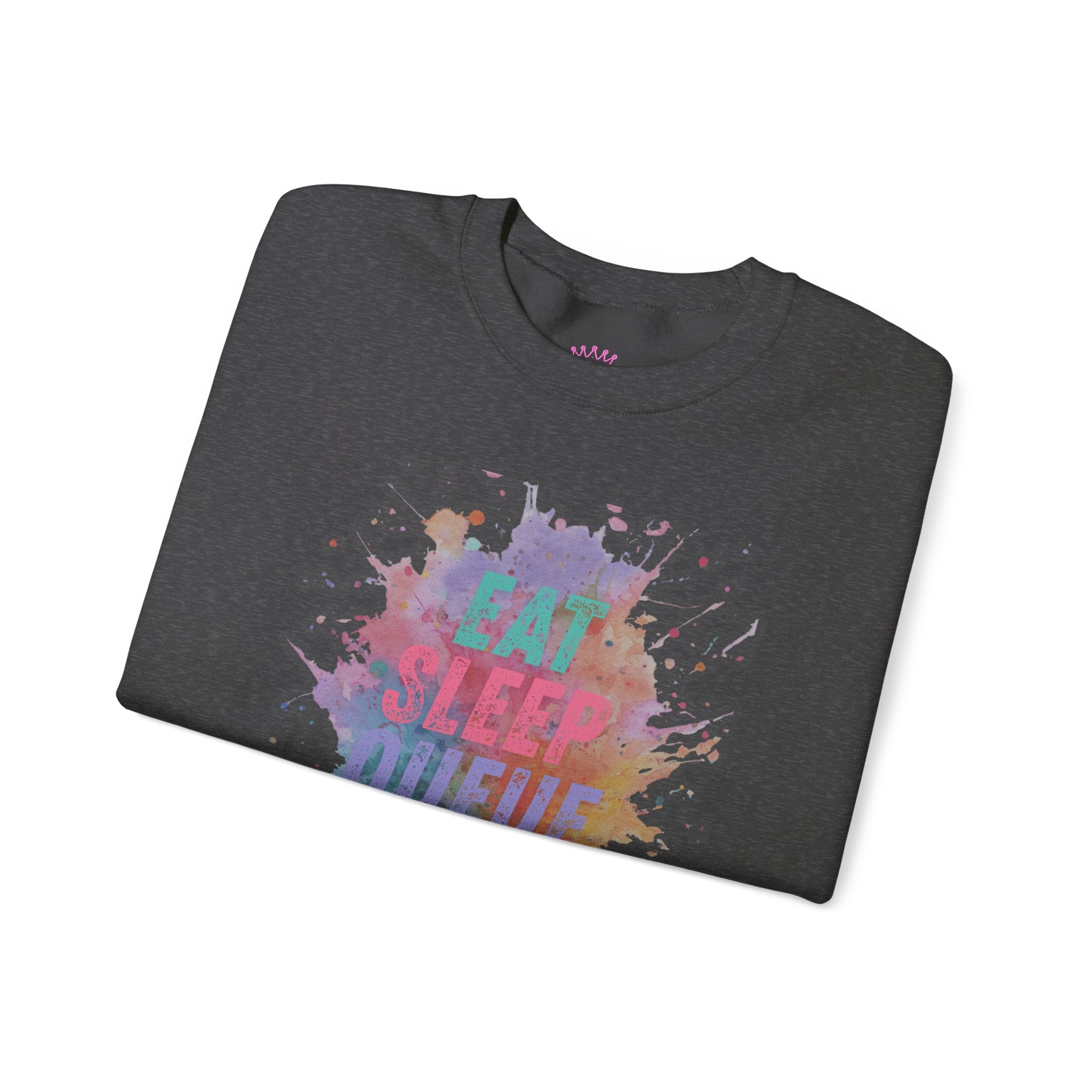 Eat Sleep Queue Repeat Crewneck Sweatshirt