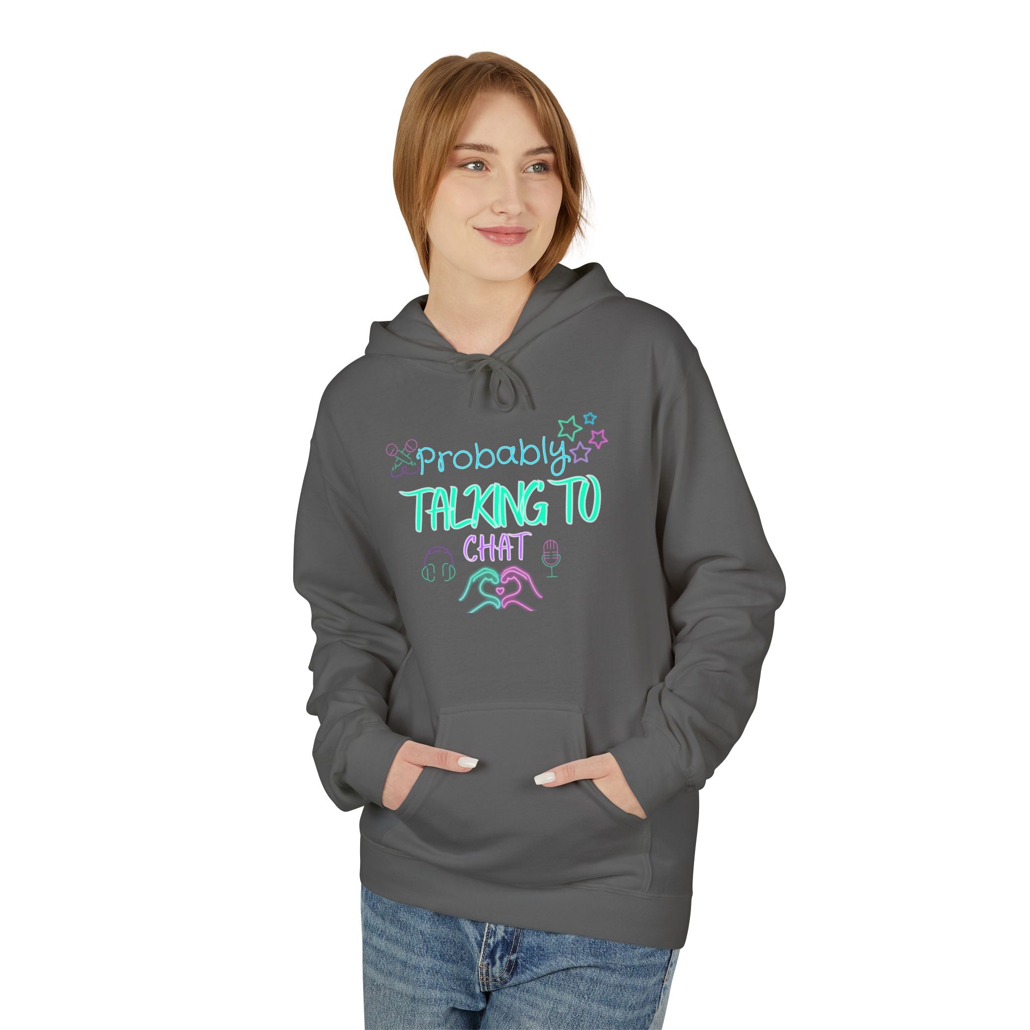 “Talking to Chat” Softstyle Fleece Hoodie
