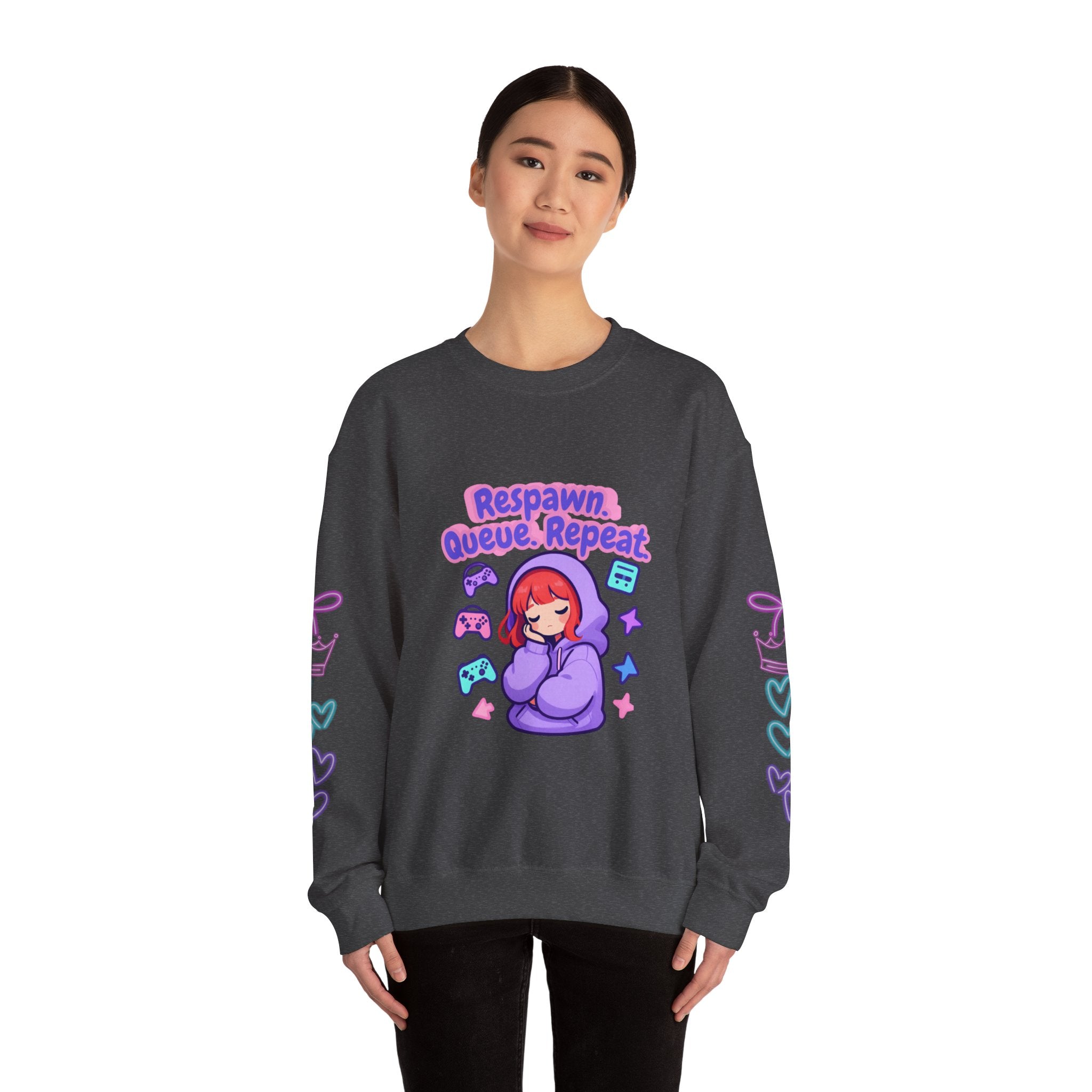 Respawn, Queue, Repeat Cozy Sweatshirt