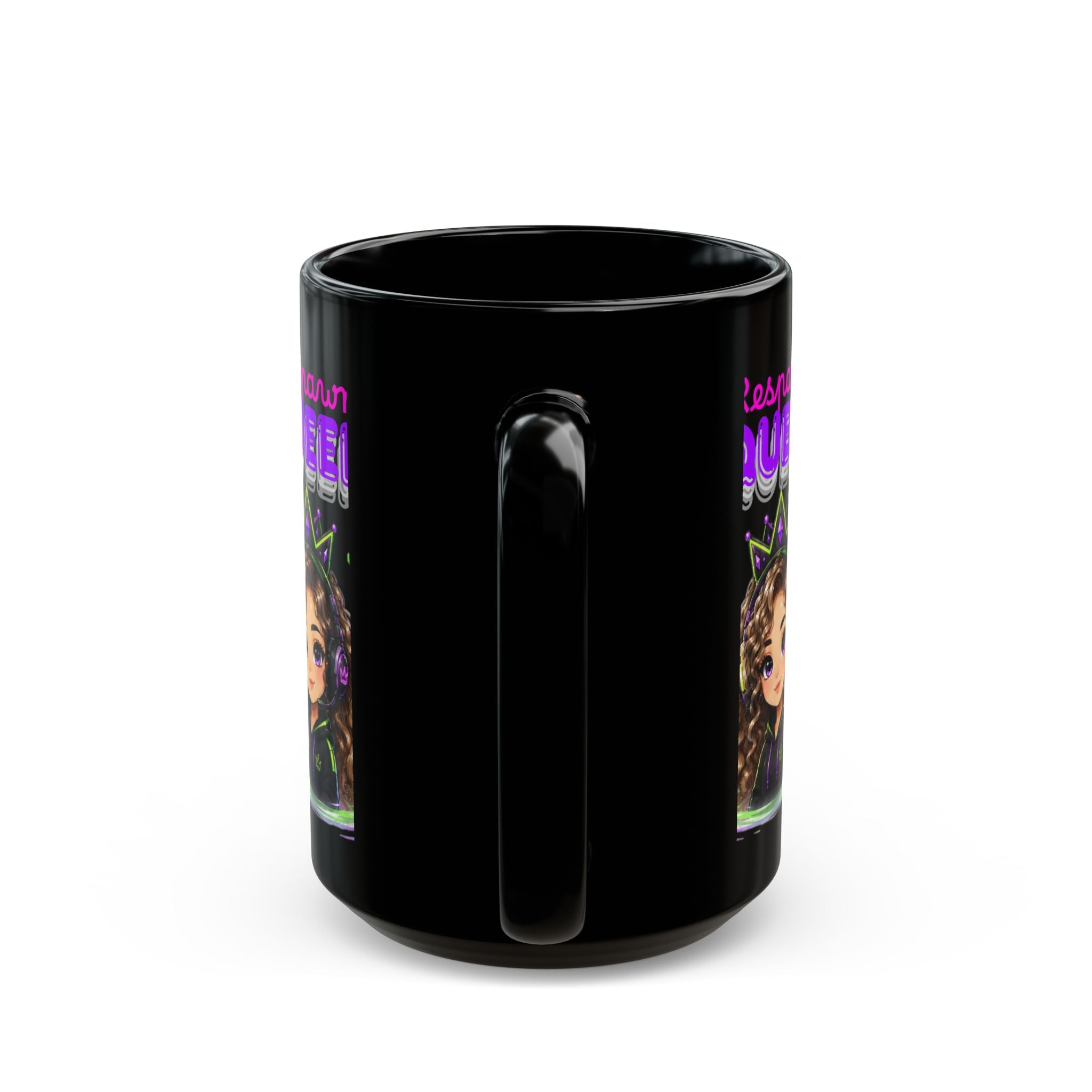 Chibi Queen Poppy Black Mug