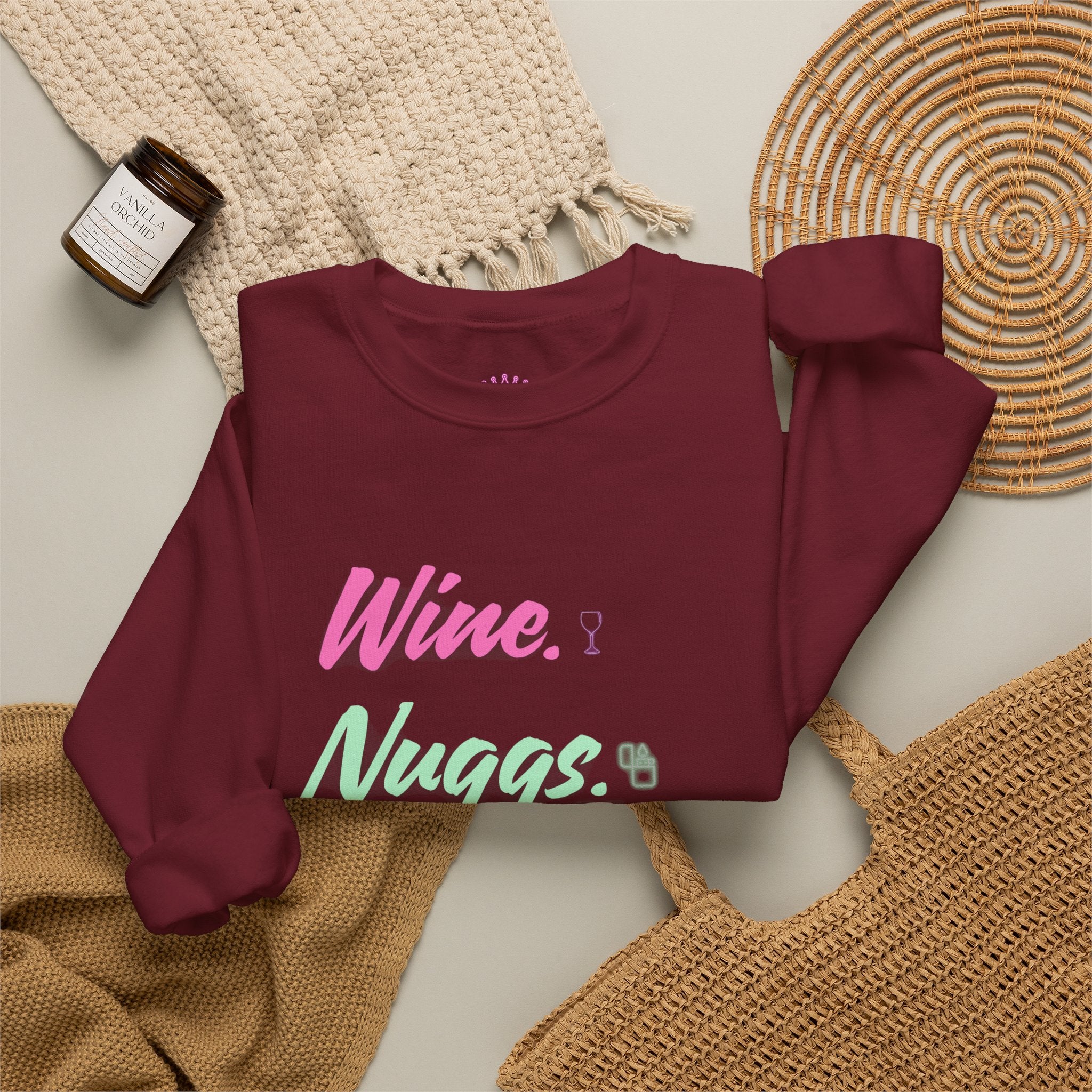 “Wine, Nuggs, XP, Repeat” Crewneck Sweatshirt