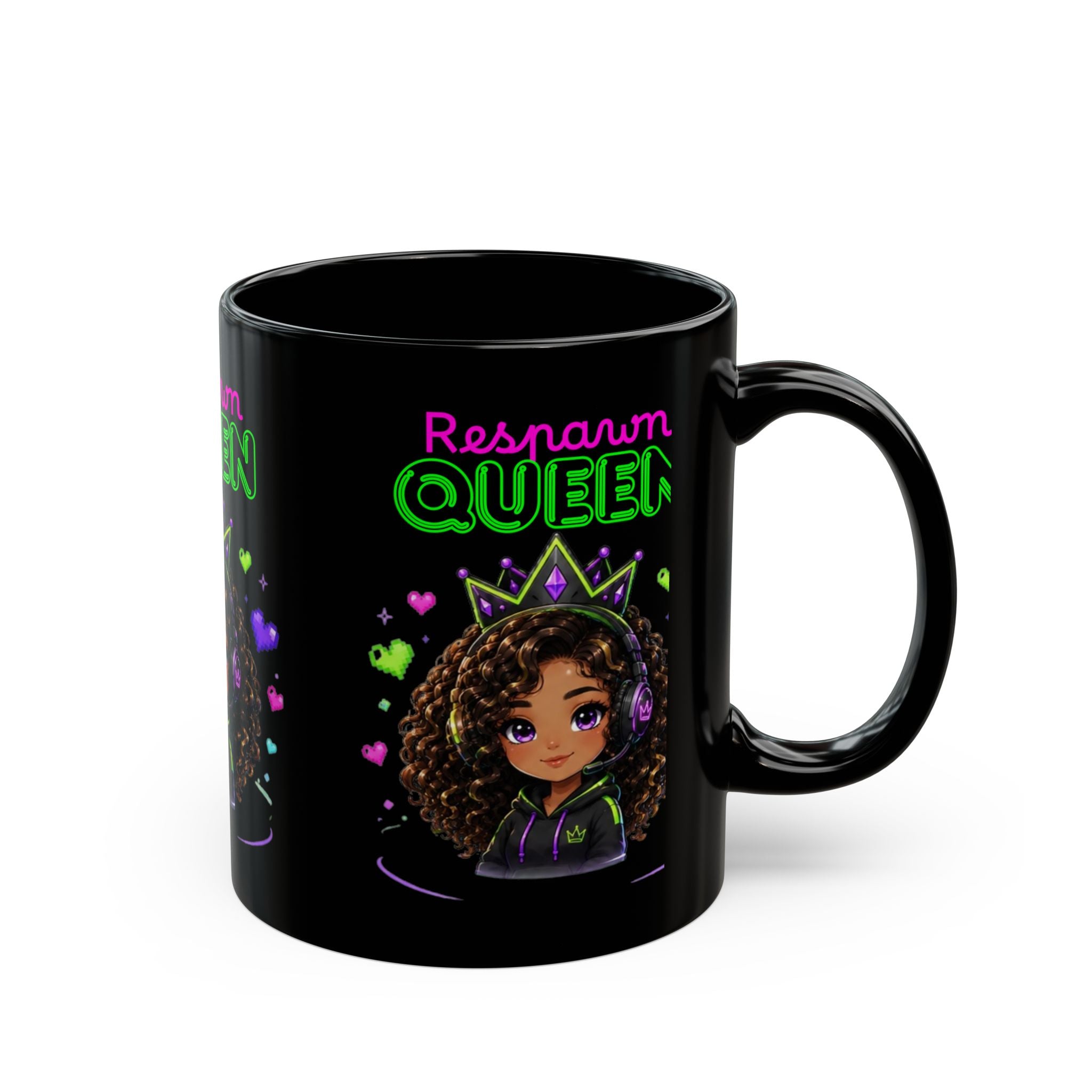 Chibi Queen Phoenix Black Mug