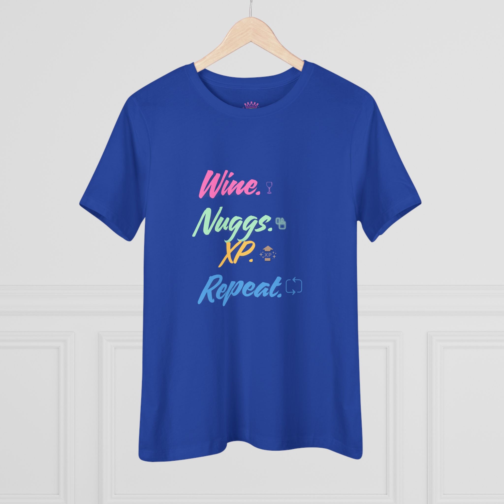 “Wine, Nuggs, XP, Repeat” Cozy Tee