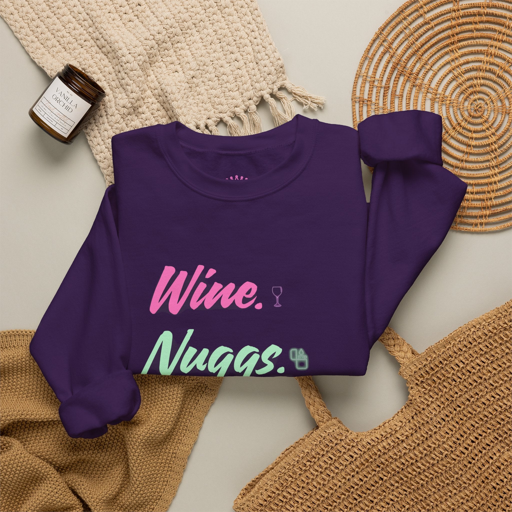 “Wine, Nuggs, XP, Repeat” Crewneck Sweatshirt