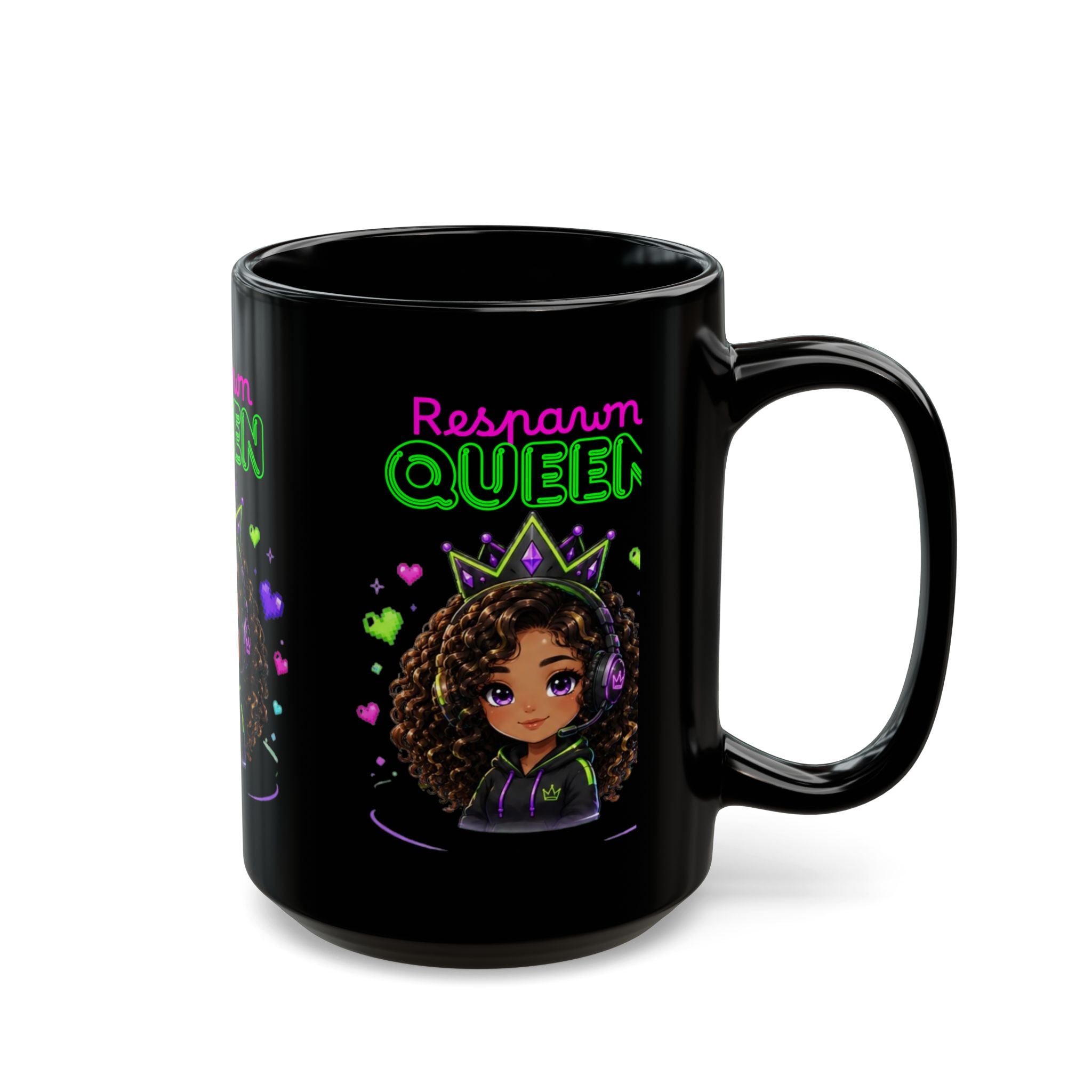 Chibi Queen Phoenix Black Mug