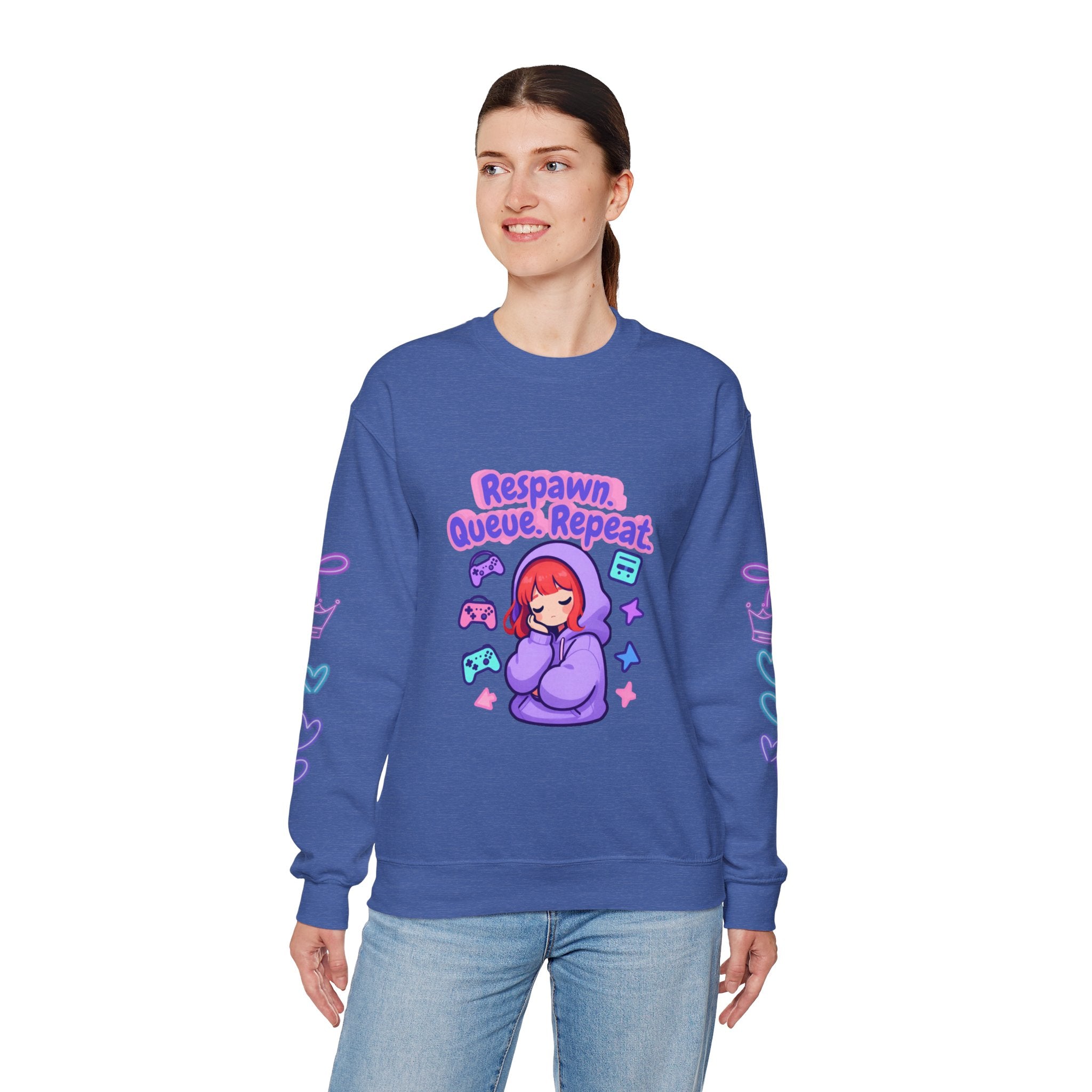 Respawn, Queue, Repeat Cozy Sweatshirt