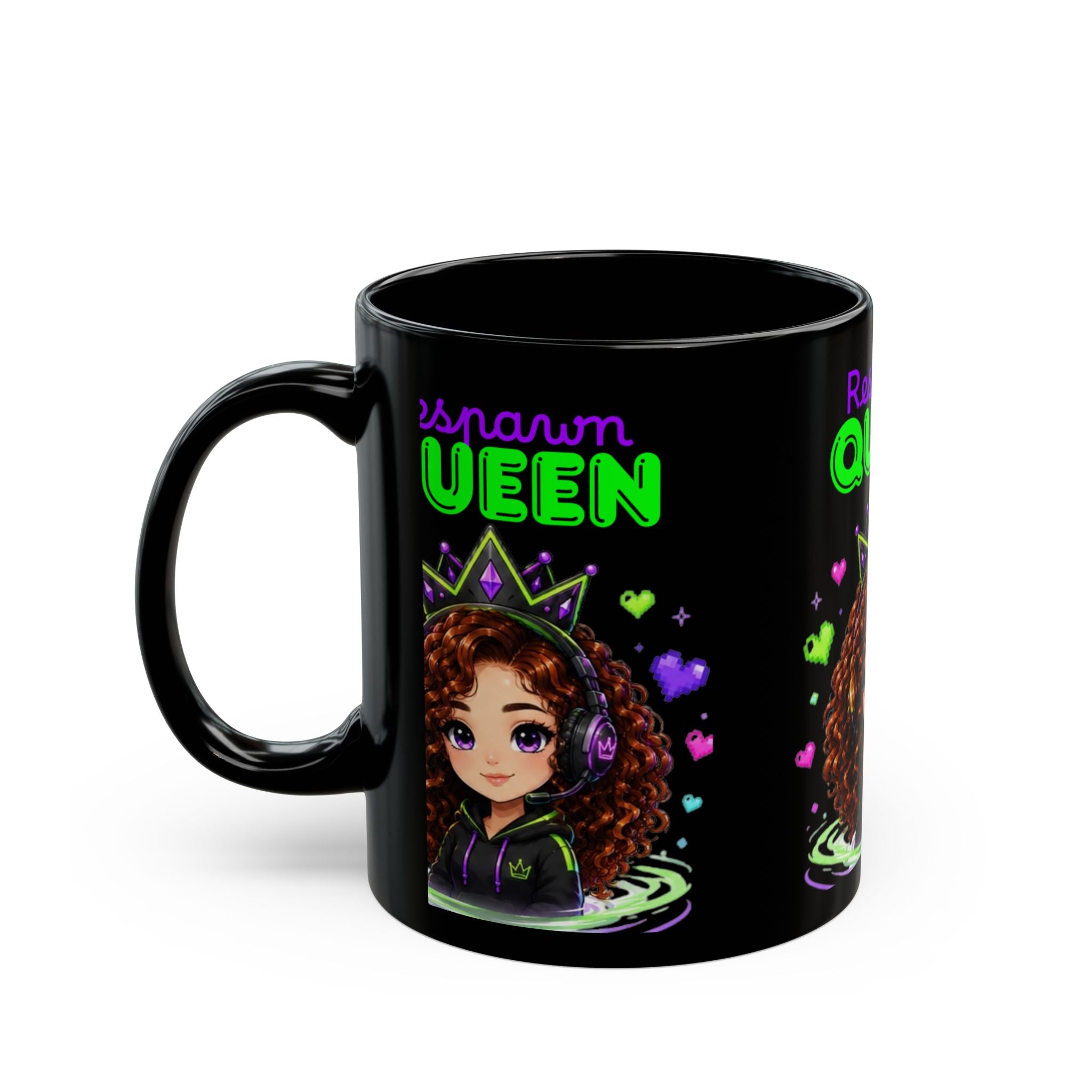 Chibi Queen Junie Black Mug