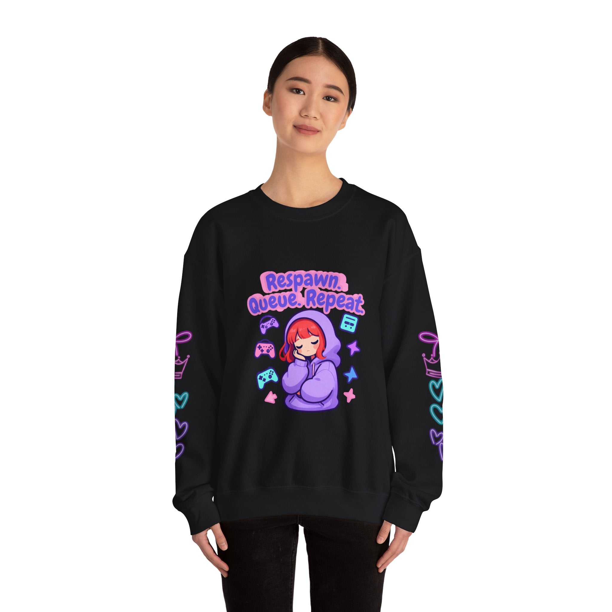 Respawn, Queue, Repeat Cozy Sweatshirt