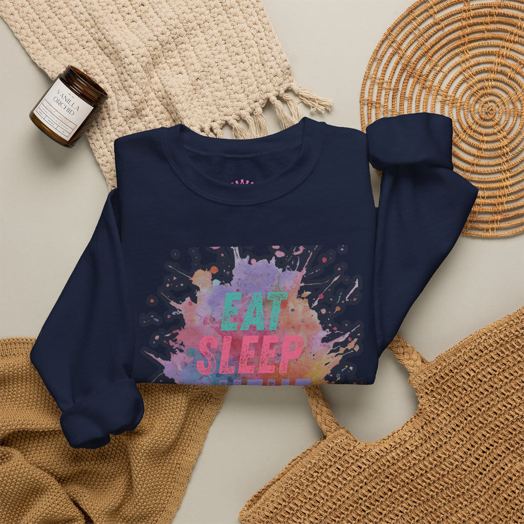 Eat Sleep Queue Repeat Crewneck Sweatshirt