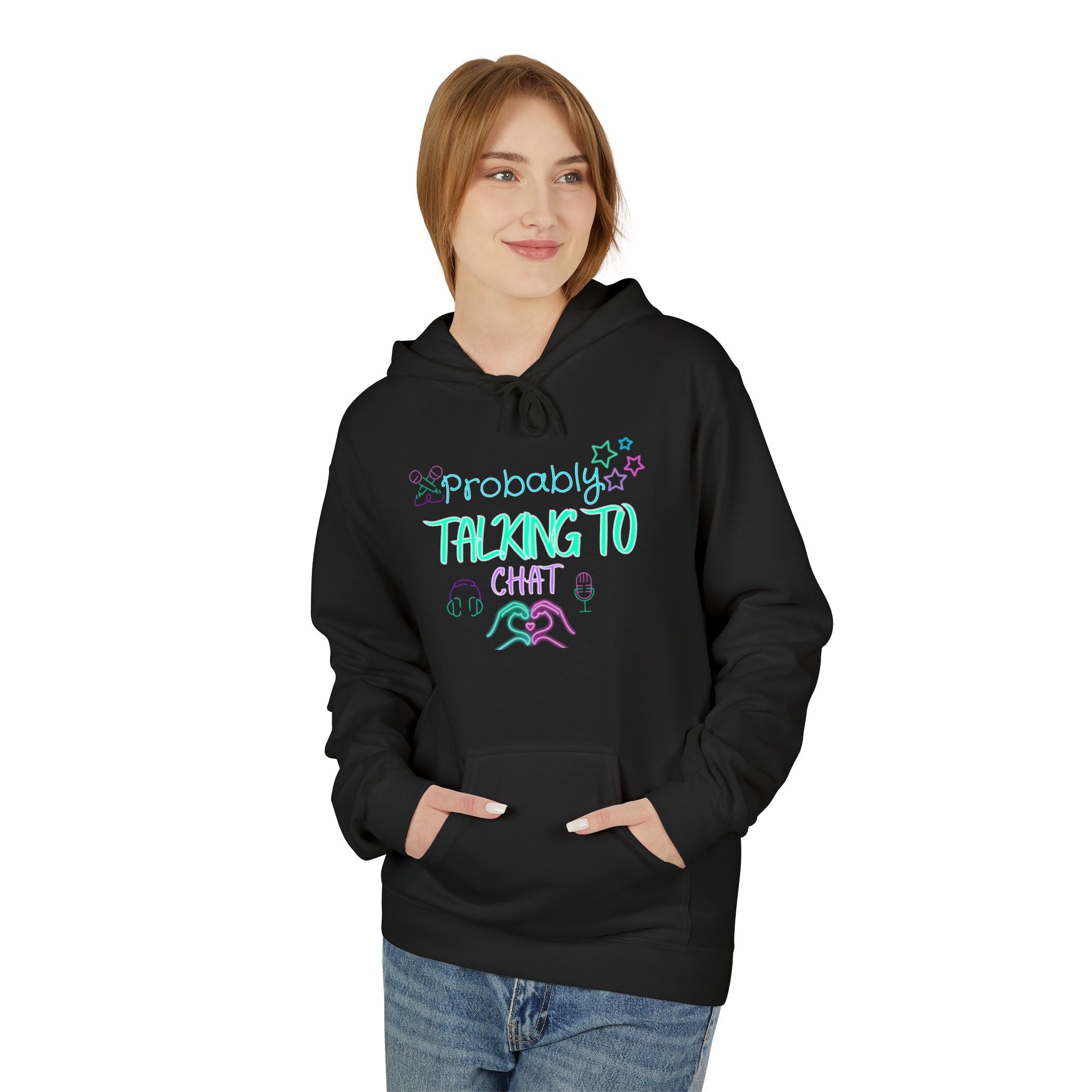 “Talking to Chat” Softstyle Fleece Hoodie