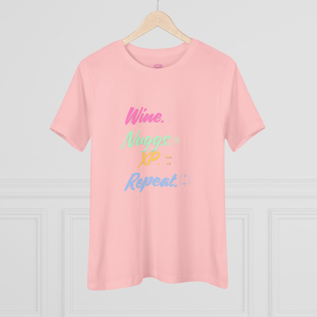 “Wine, Nuggs, XP, Repeat” Cozy Tee