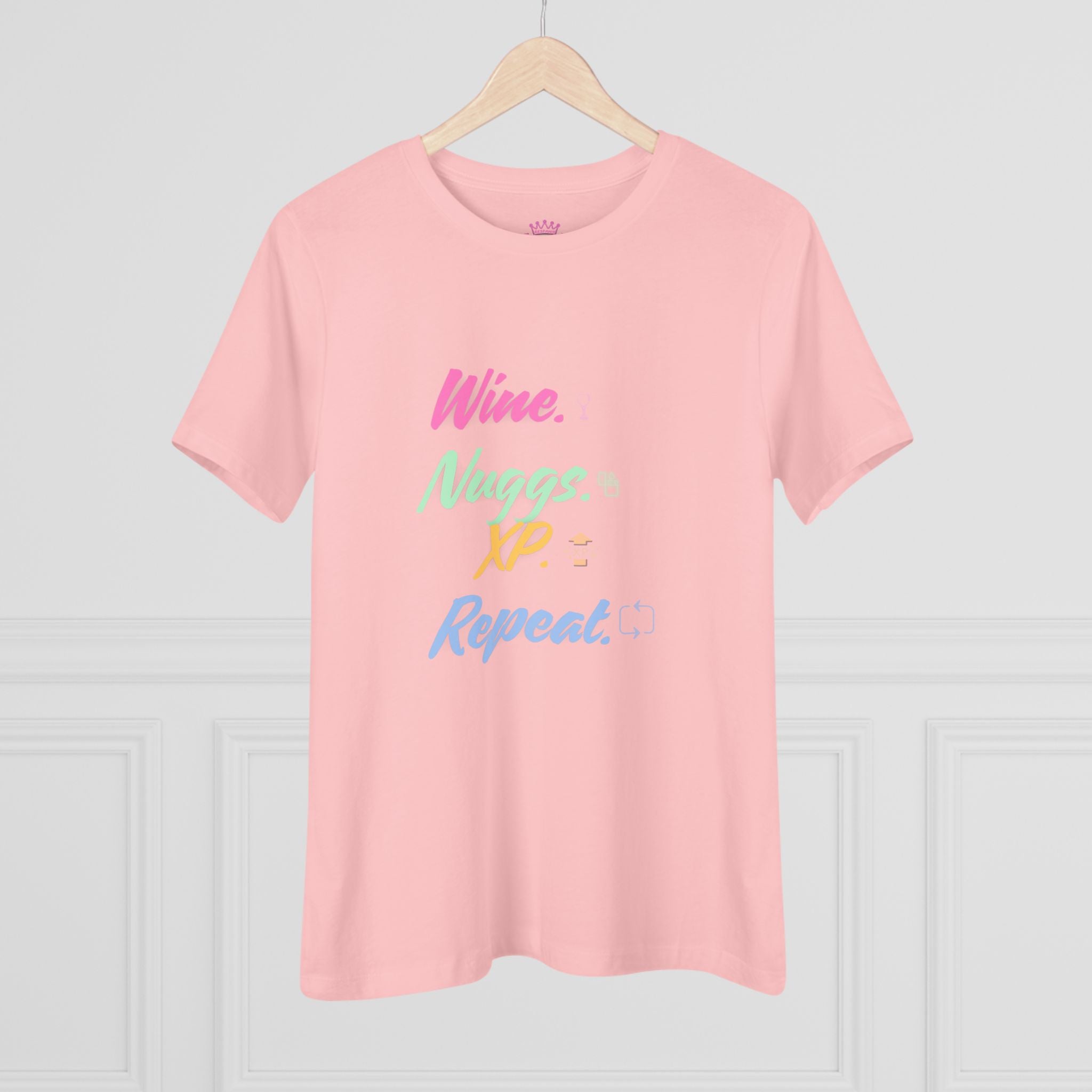 “Wine, Nuggs, XP, Repeat” Cozy Tee