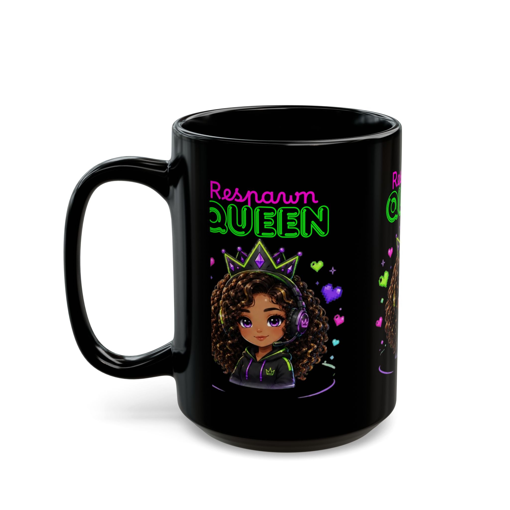 Chibi Queen Phoenix Black Mug