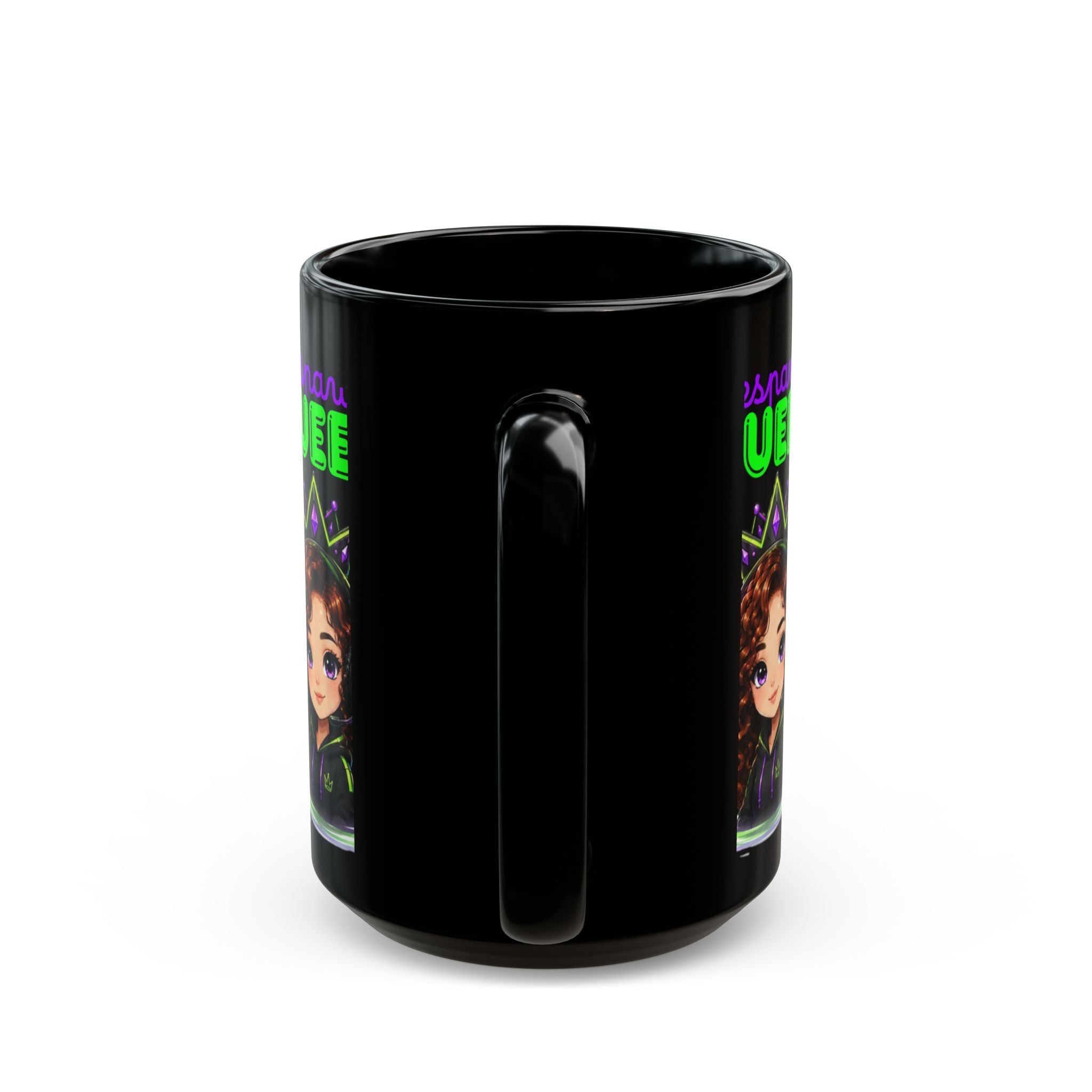 Chibi Queen Junie Black Mug