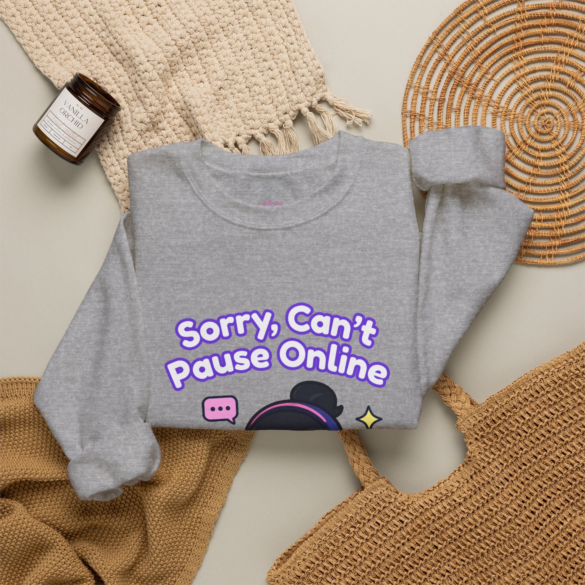 Sorry Can’t Pause Cozy Sweatshirt
